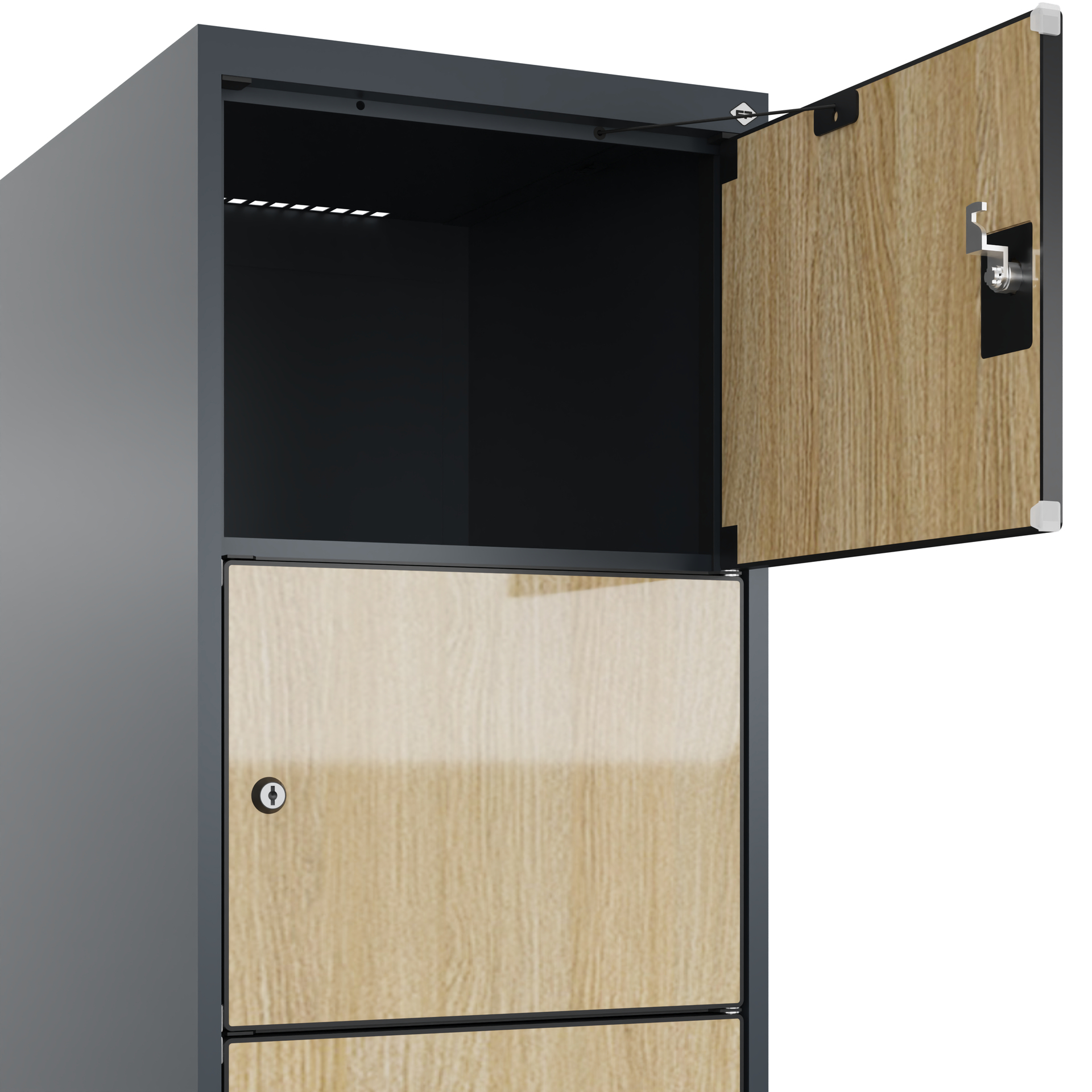 C+P Schlie�fachschrank Evolo PLUS, Sockel, 6 F�cher, 1950x400x500mm