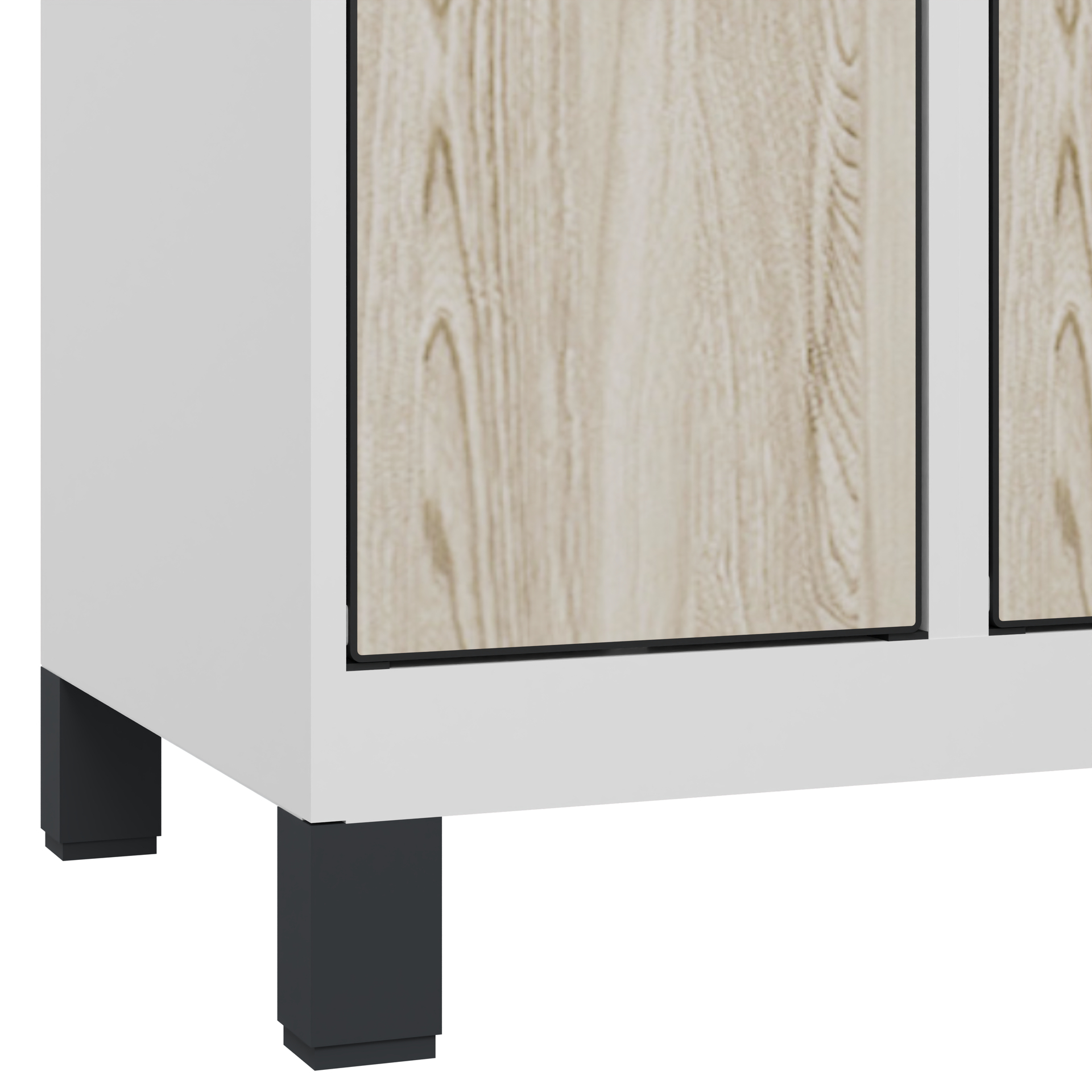 C+P PSA Schwarz-Wei�-Spind Evolo PLUS, F��e, 4 Abteile, 1950x1200x500mm