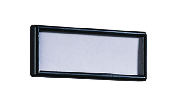 C+P business card holder made of plastic, black, self-adhesive
