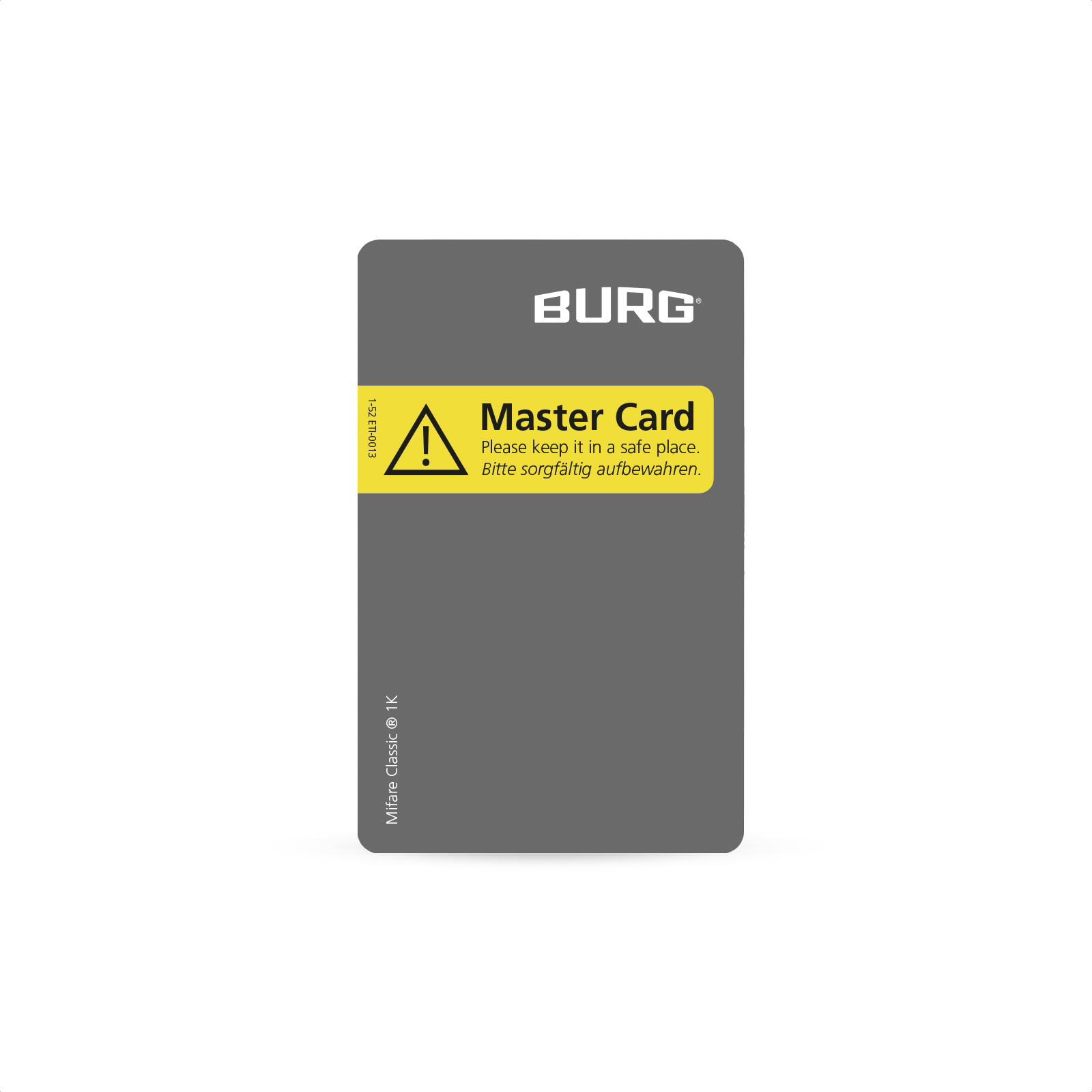 RFID master card MIFARE 1K for BURG Flexo and Niro series RFID master card MIFARE 1K for BURG Flexo and Niro series