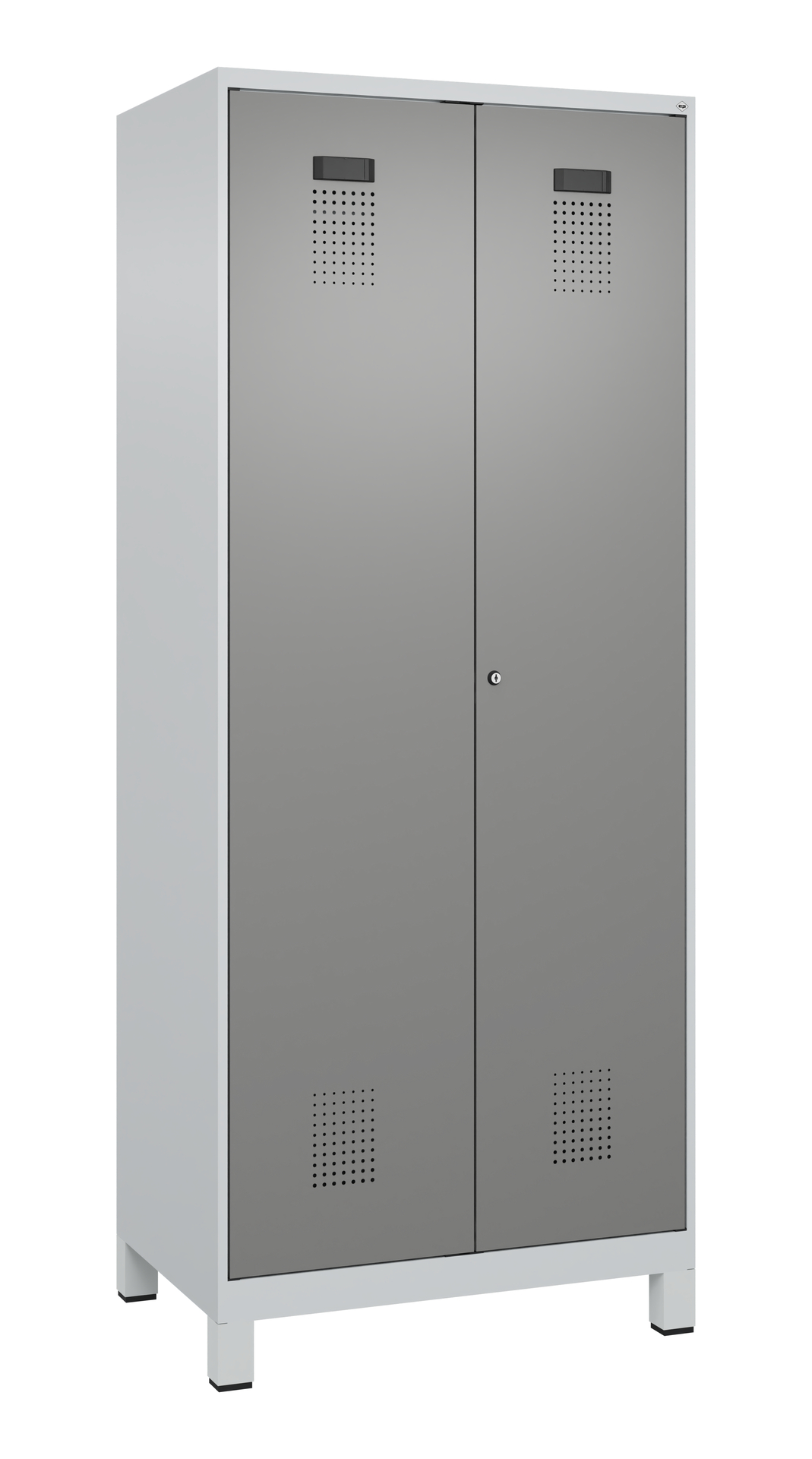 C+P Putzmittel-Spind Evolo PLUS, mit Füssen, 2 Abt