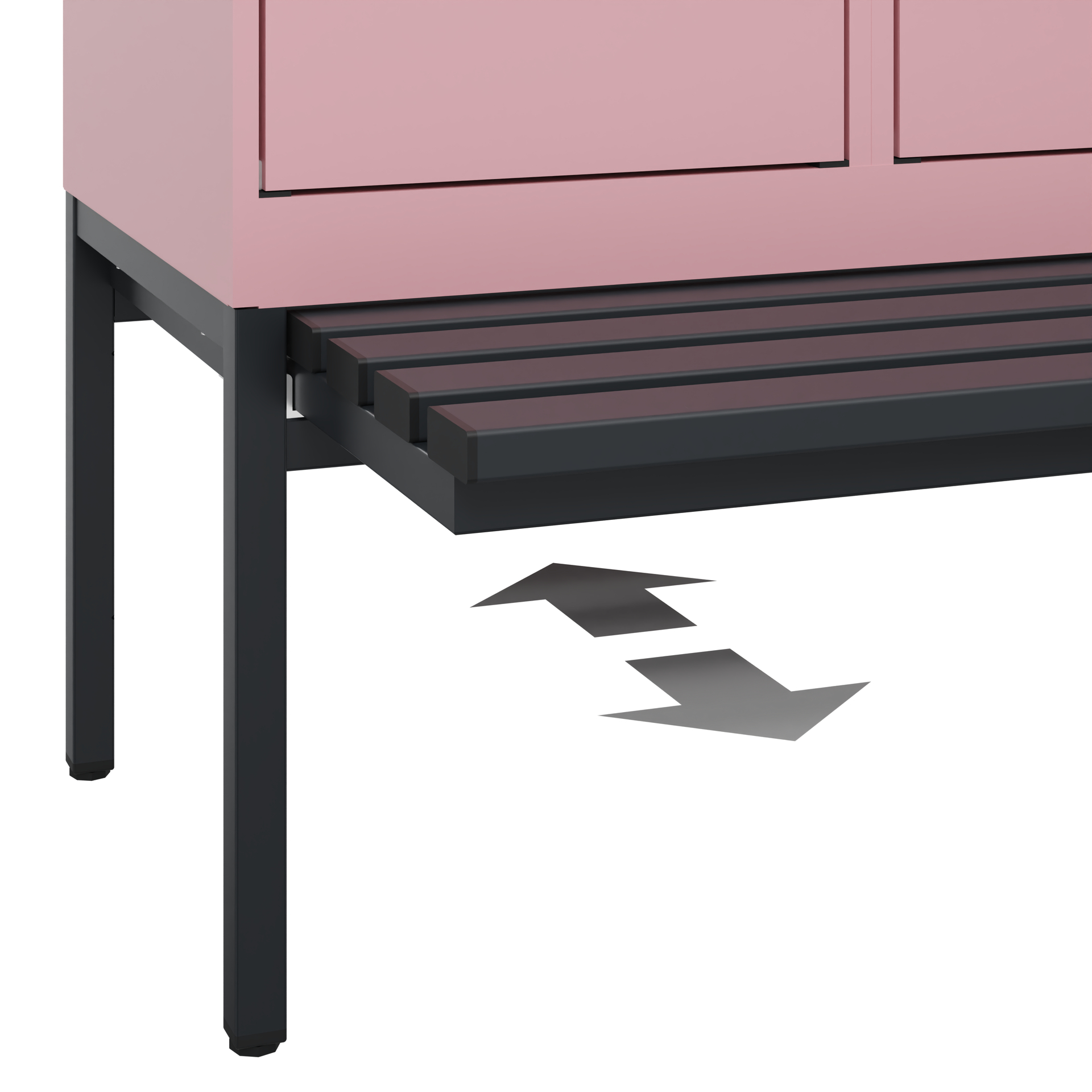 C+P Doppelstöckiger Spind Evolo PLUS, 4 Fächer, 1950x800x815mm