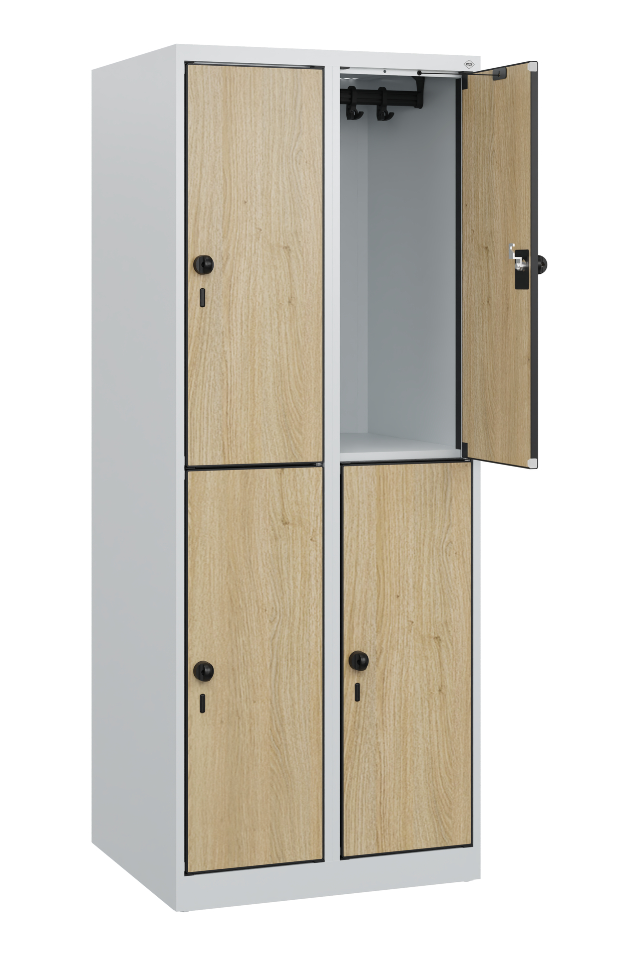 C+P Doppelst�ckiger Schulspind Evolo PLUS, 4 F�cher, 1530x600x500mm