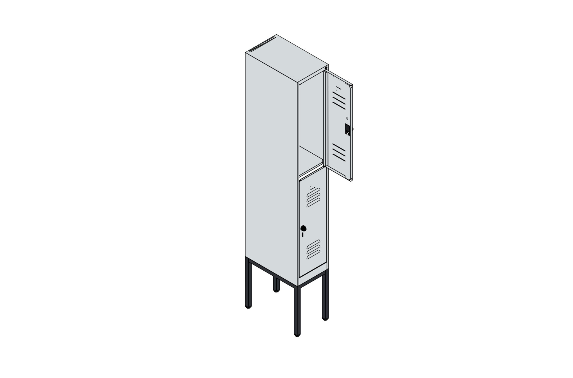 C+P Doppelstöckiger Spind