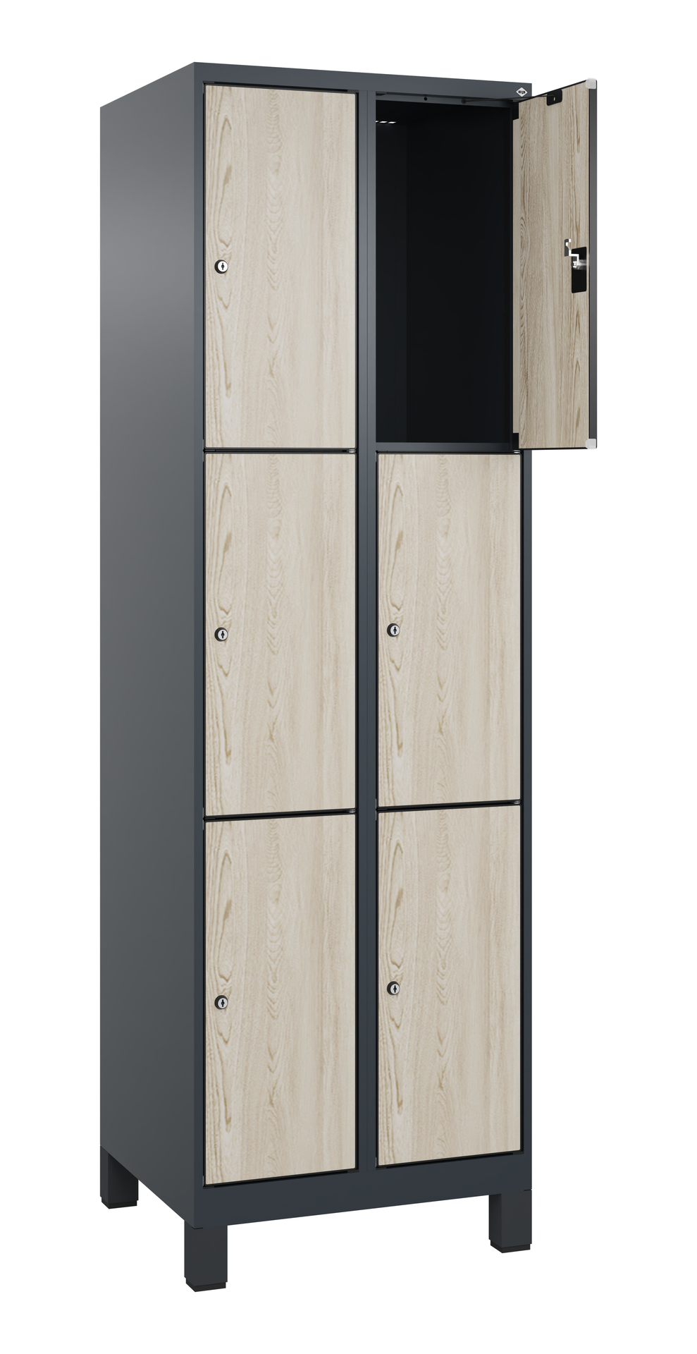 C+P Schlie�fachschrank Evolo PLUS, F��e, 6 F�cher, 1950x600x500mm