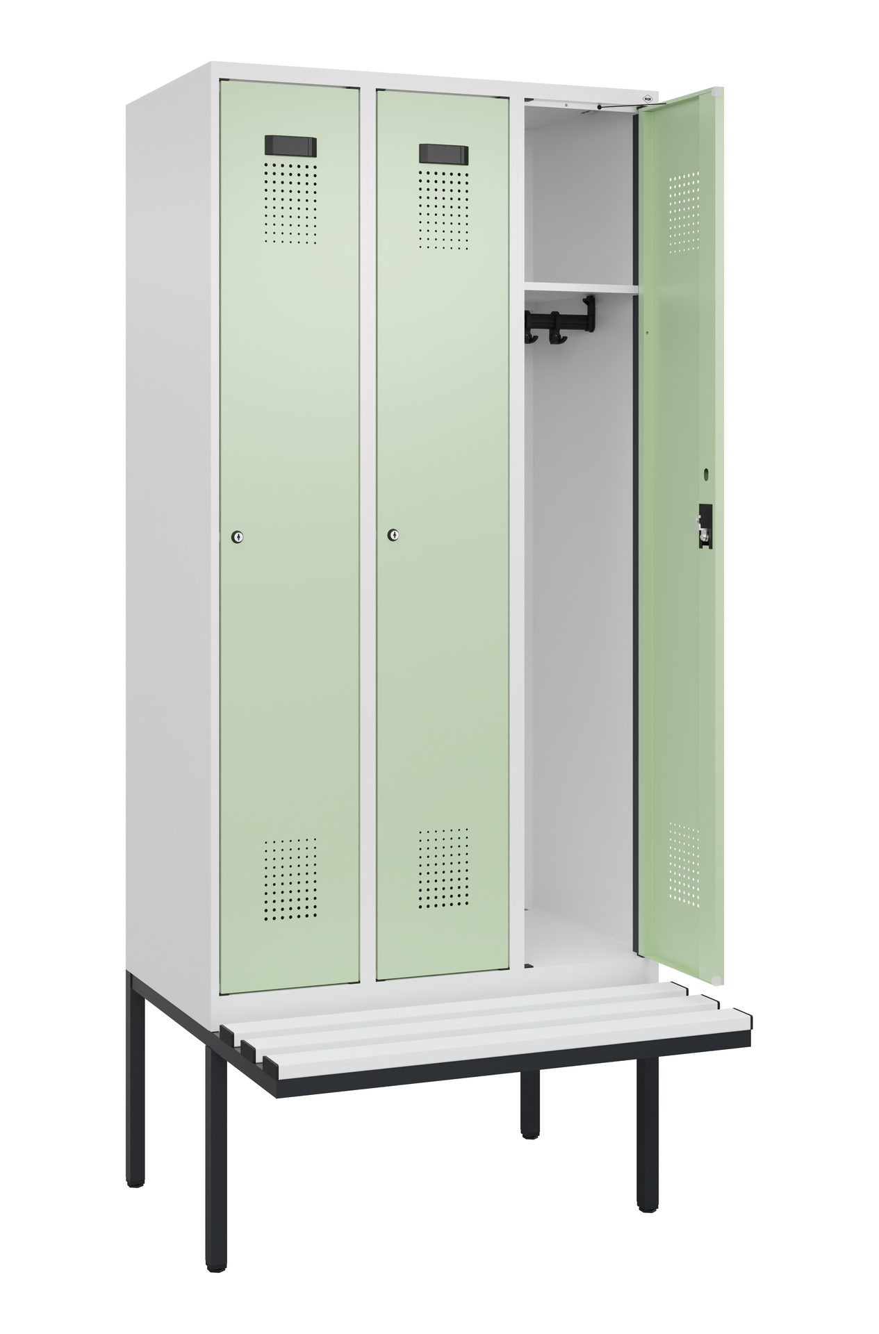 C+P Spind Evolo PLUS, Bank, 3 Abteile, 2120x900x81