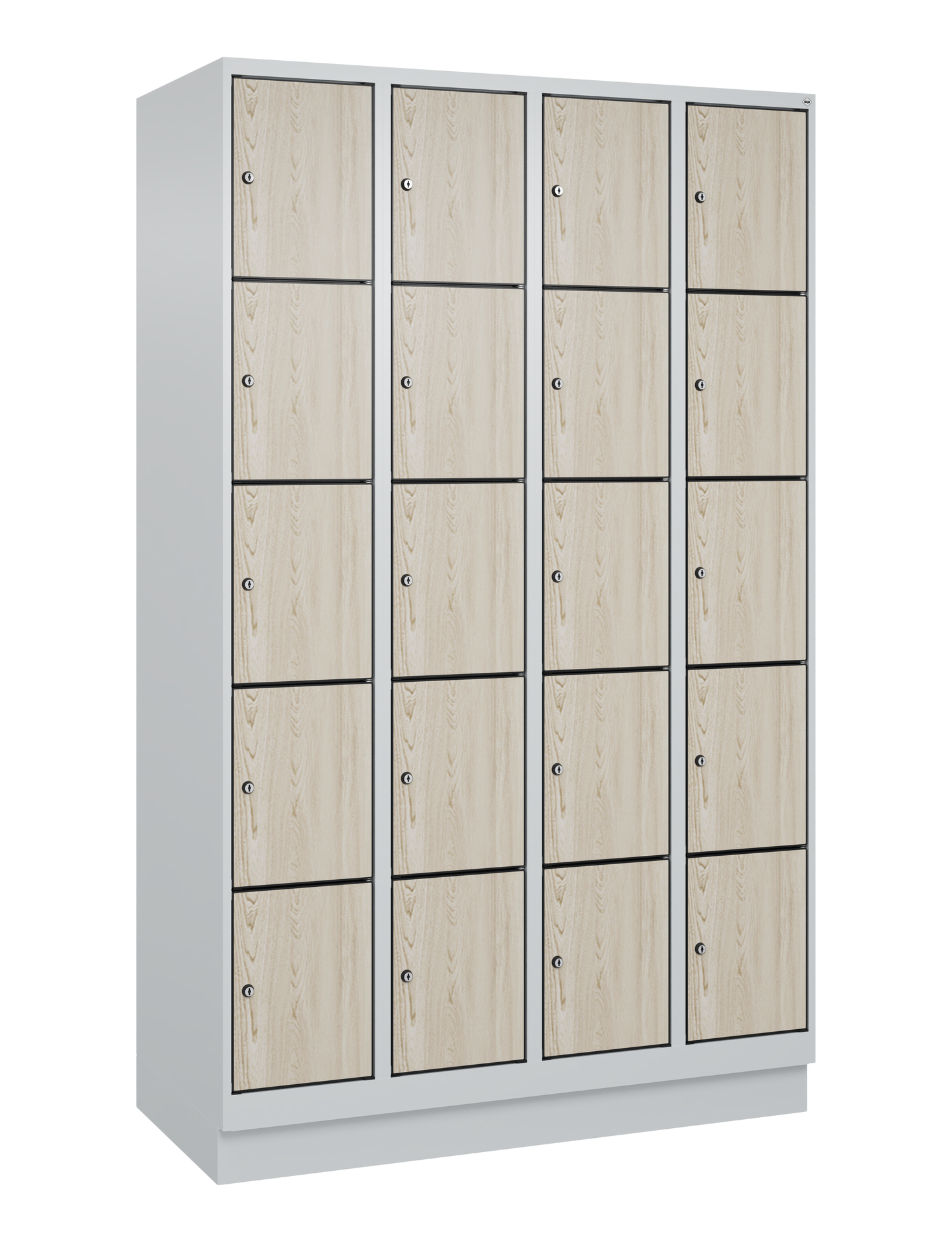 C+P Schlie�fachschrank Evolo PLUS, Sockel, 20 F�cher, 1950x1200x500mm