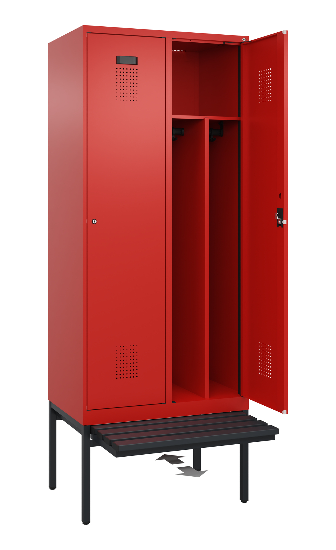 C+P Spind Evolo PLUS, Bank, 2 Abteile, 2120x800x815mm