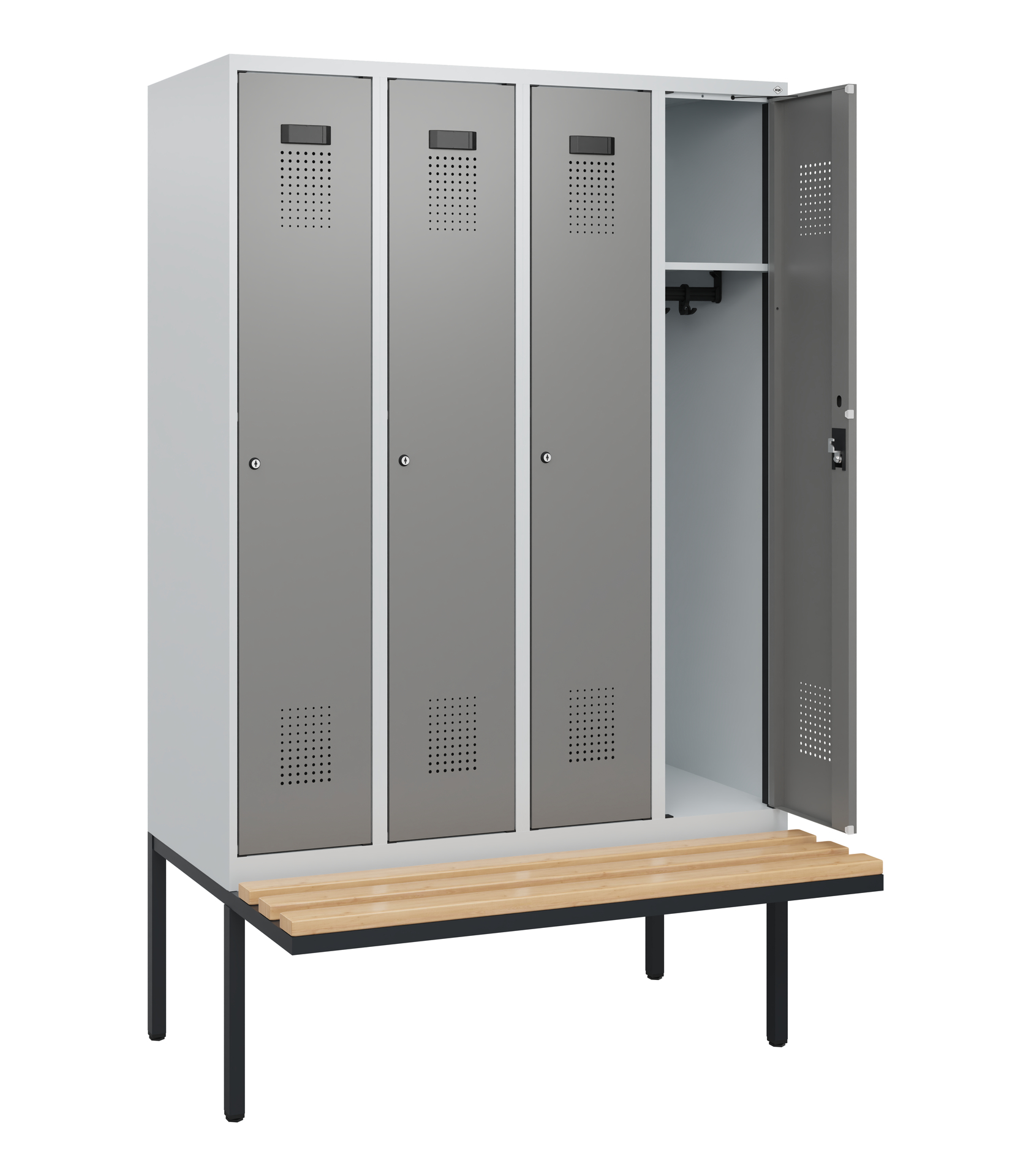 C+P Spind Evolo PLUS, Bank, 4 Abteile, 1950x1200x8