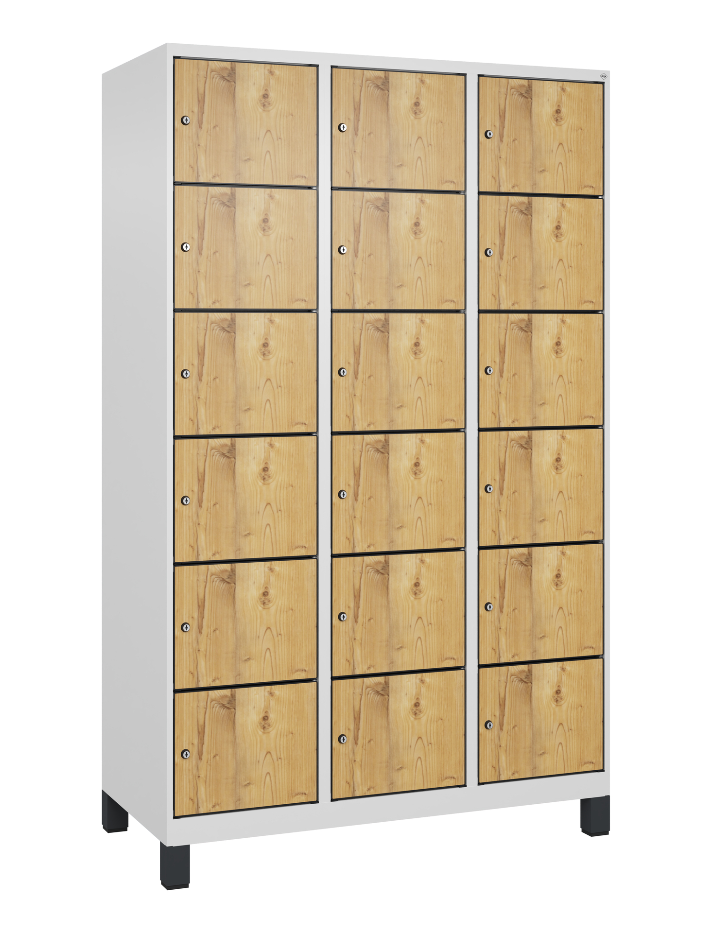 C+P Schlie�fachschrank Evolo PLUS, F��e, 18 F�cher, 1950x1200x500mm