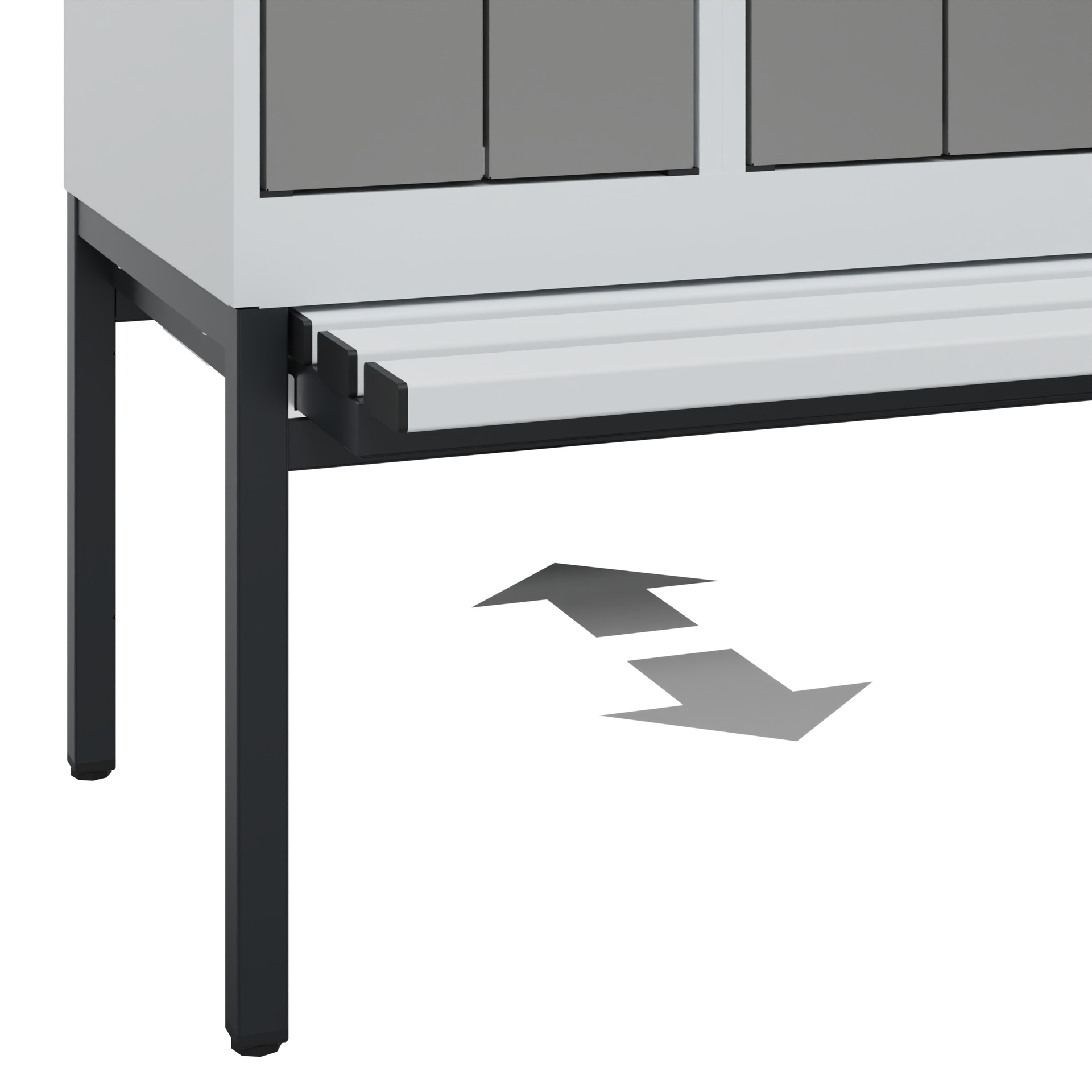 C+P Z-Spind Evolo PLUS, Bank, 2 Fächer, 2120x300x815mm