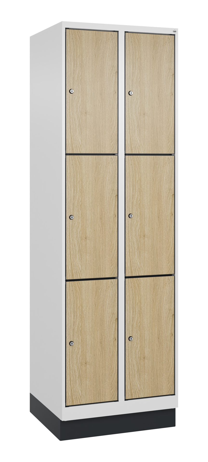 C+P Schlie�fachschrank Evolo PLUS, Sockel, 6 F�cher, 1950x600x500mm
