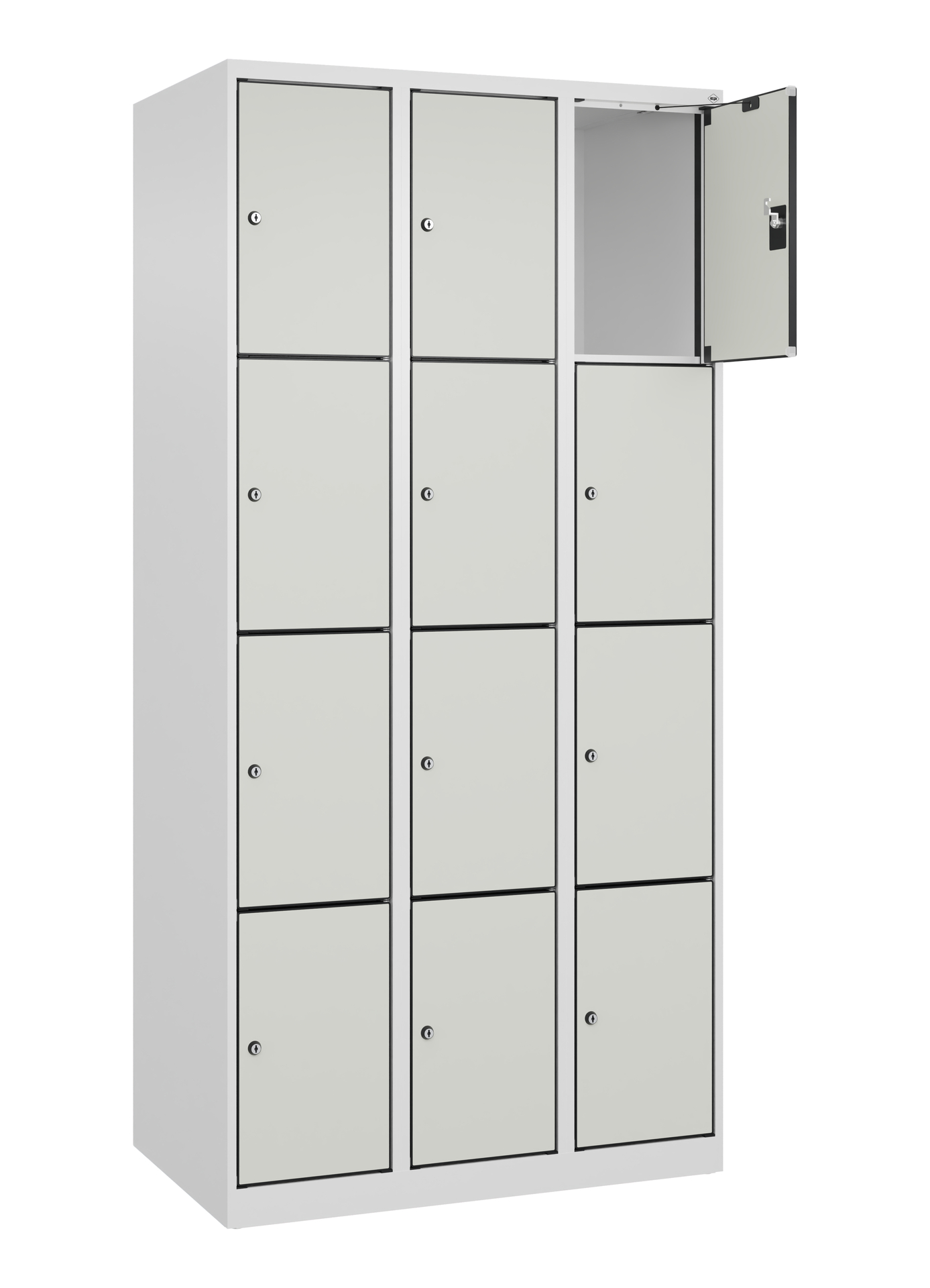 C+P Schlie�fachschrank Evolo PLUS, 12 F�cher, 1850x900x500mm