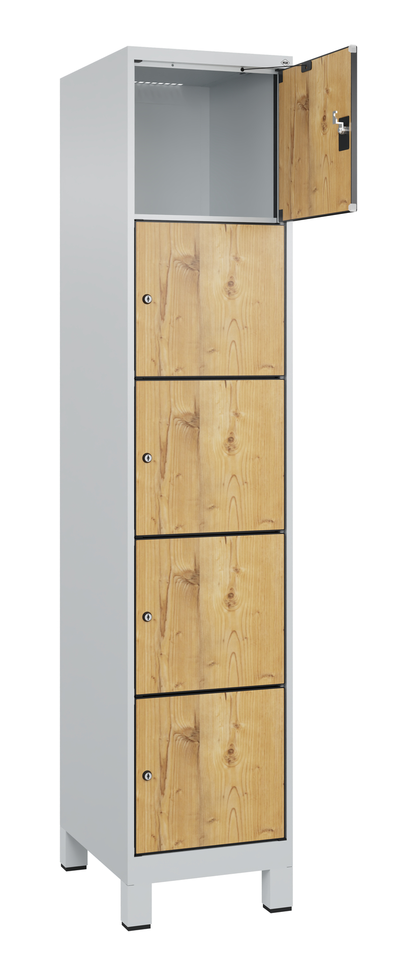 C+P Schlie�fachschrank Evolo PLUS, F��e, 5 F�cher, 1950x400x500mm