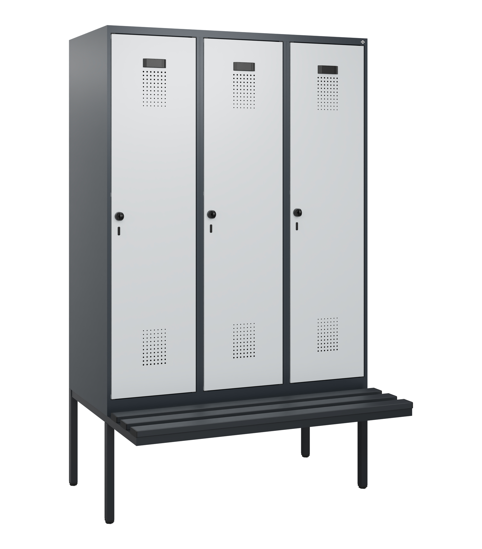 C+P Spind Evolo PLUS, Bank, 3 Abteile, 1950x1200x8