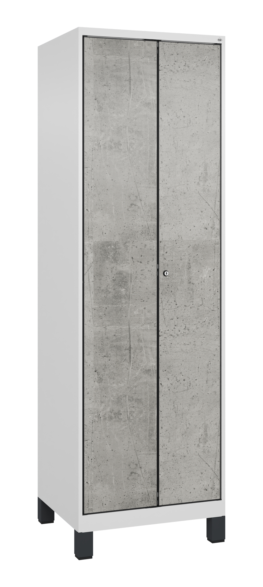 C+P Schwarz-Wei�-Spind Evolo PLUS, F��e, 2 Abteile, 1950x600x500mm