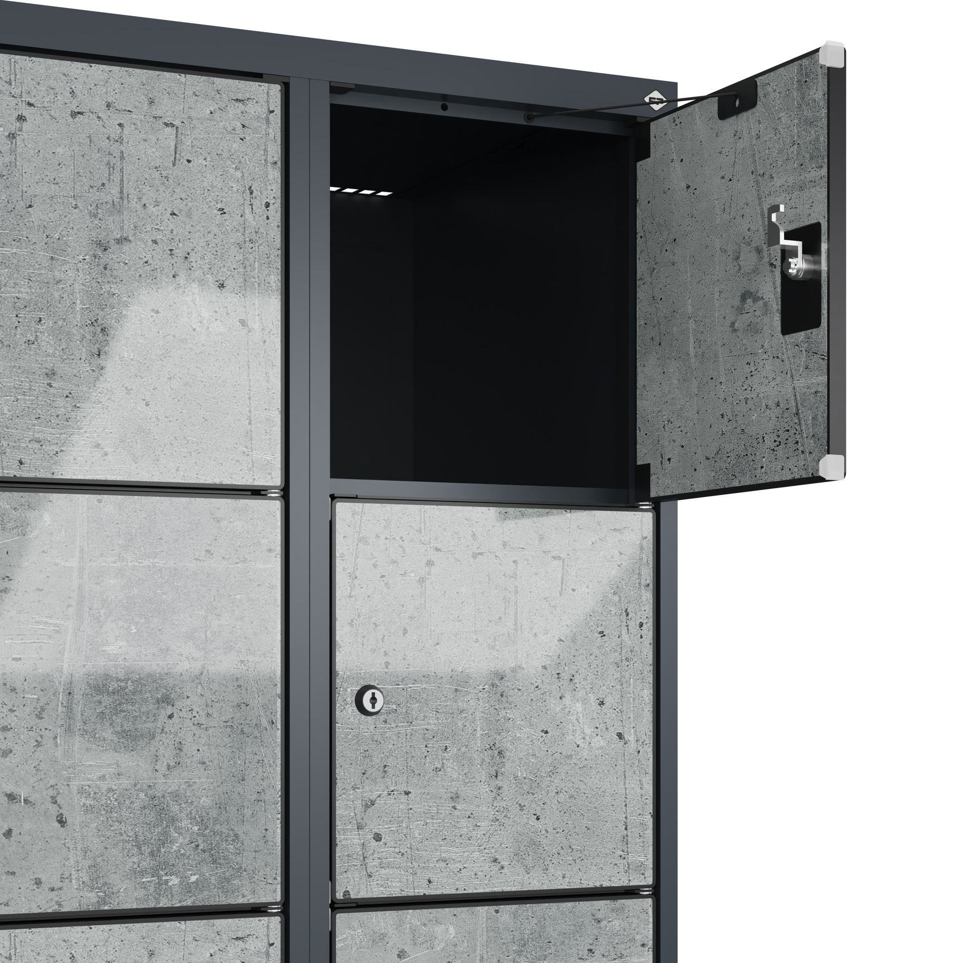 C+P Schlie�fachschrank Evolo PLUS, Sockel, 12 F�cher, 1950x600x500mm