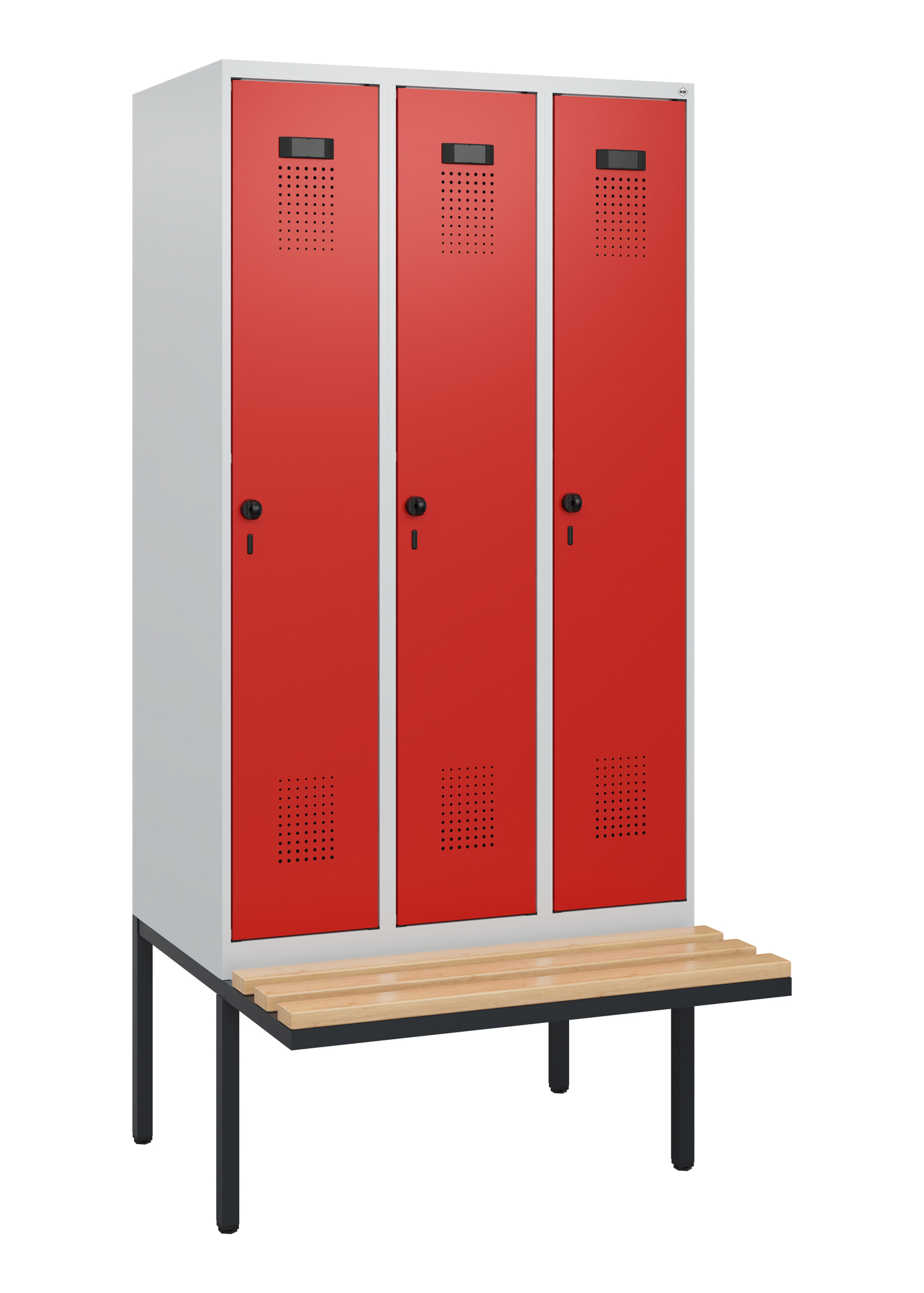 C+P Spind Evolo PLUS, Bank, 3 Abteile, 1950x900x81