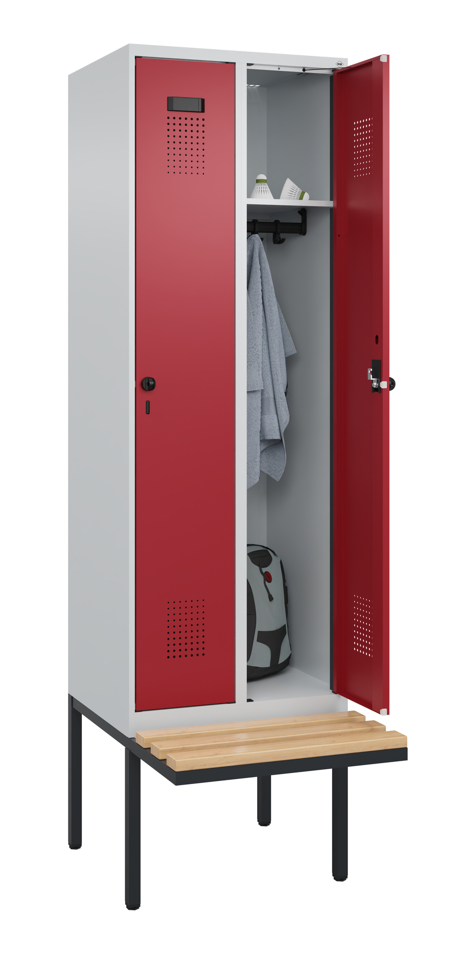 C+P Spind Evolo PLUS, Bank, 2 Abteil, 2120x600x815
