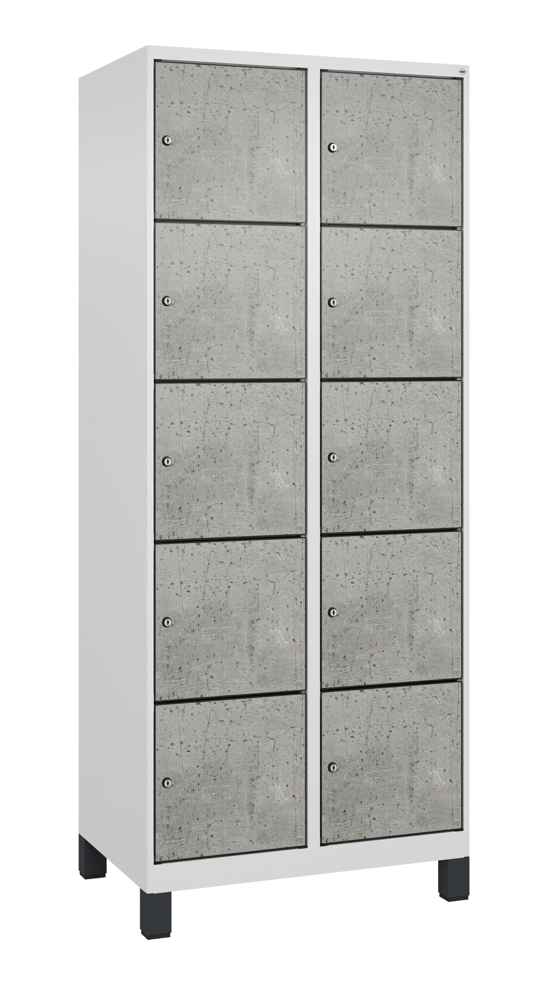 C+P Schlie�fachschrank Evolo PLUS, F��e, 10 F�cher, 1950x800x500mm