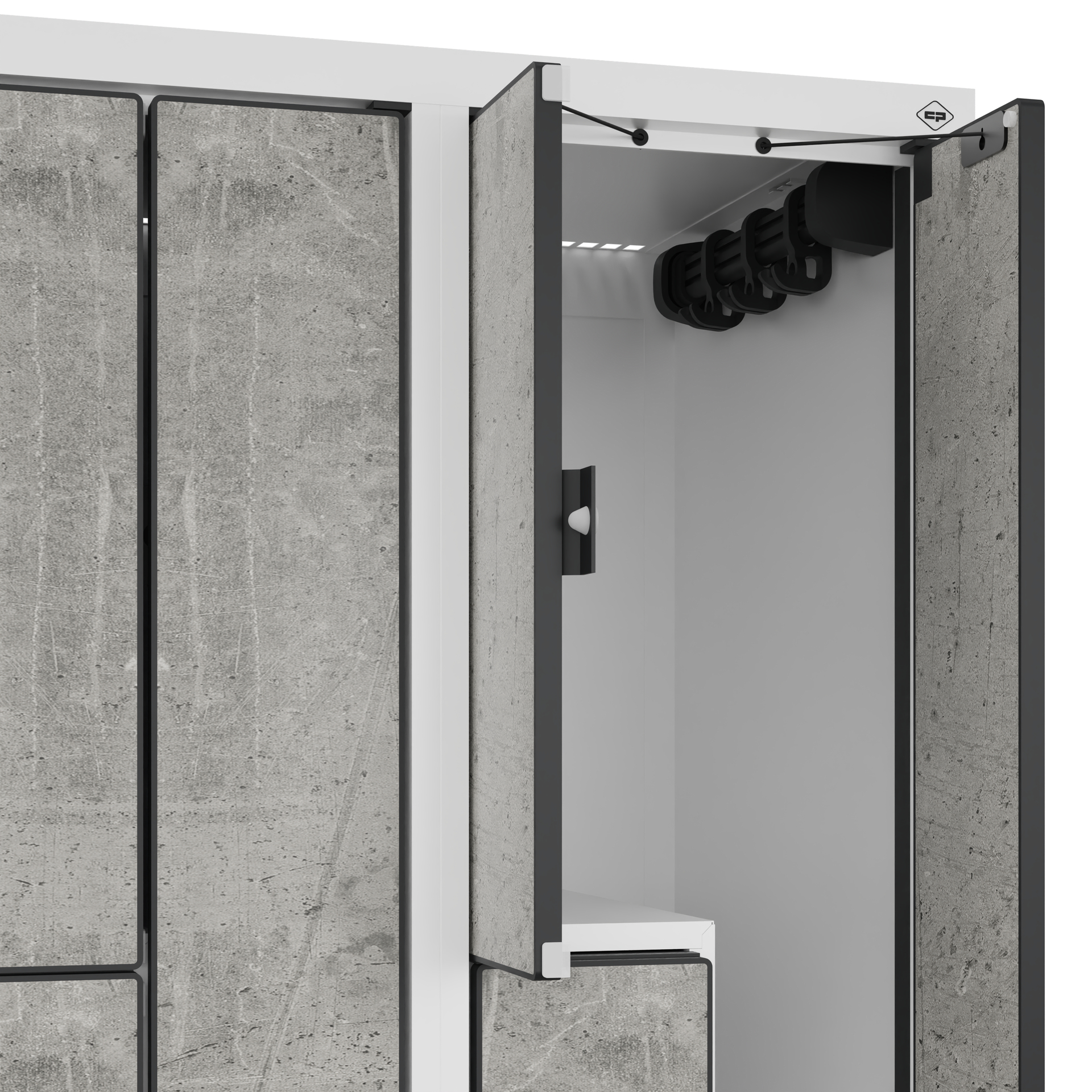 C+P Z-Spind Evolo PLUS, Bank, 2 F�cher, 2120x300x815mm