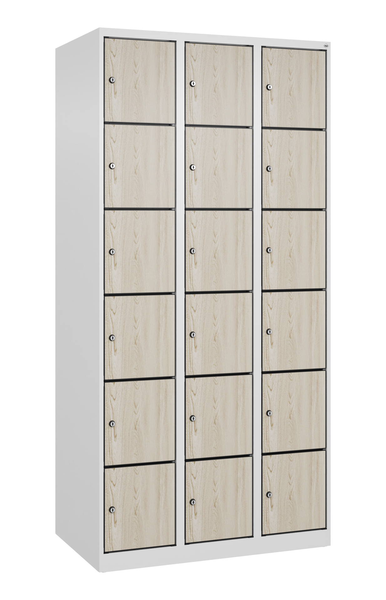 C+P Schlie�fachschrank Evolo PLUS, 18 F�cher, 1850x900x500mm