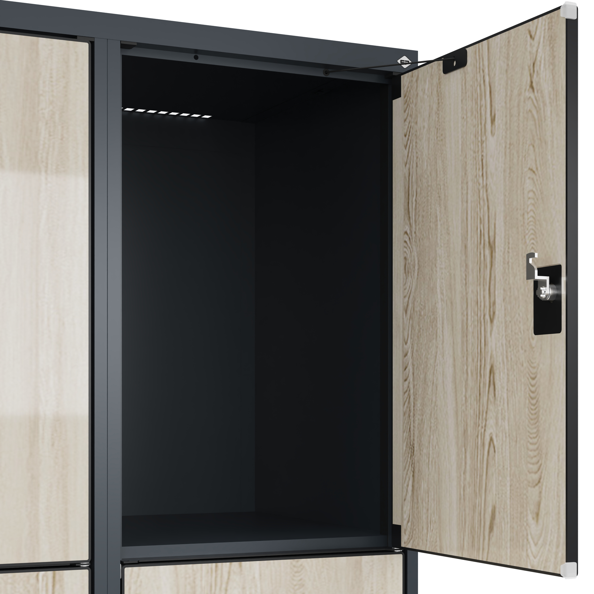 C+P Schlie�fachschrank Evolo PLUS, Sockel, 6 F�cher, 1950x800x500mm