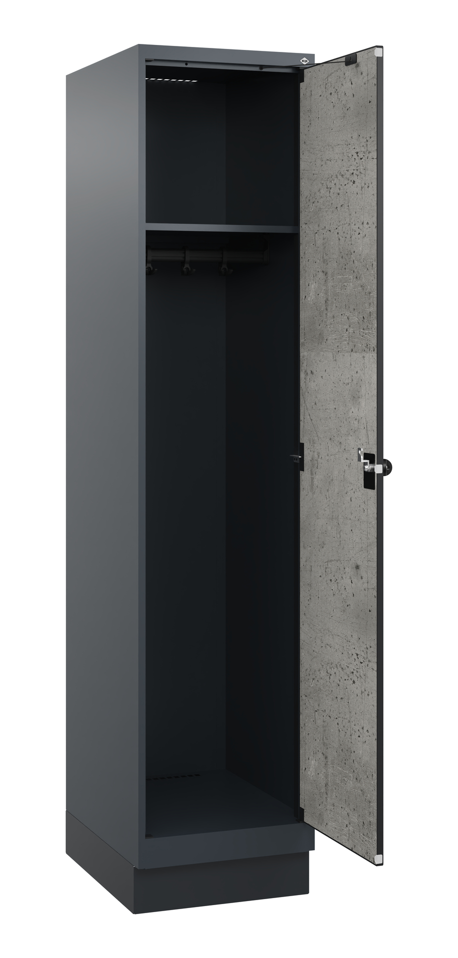 C+P Spind Evolo PLUS, Sockel, 1 Abteil, 1630x400x500mm