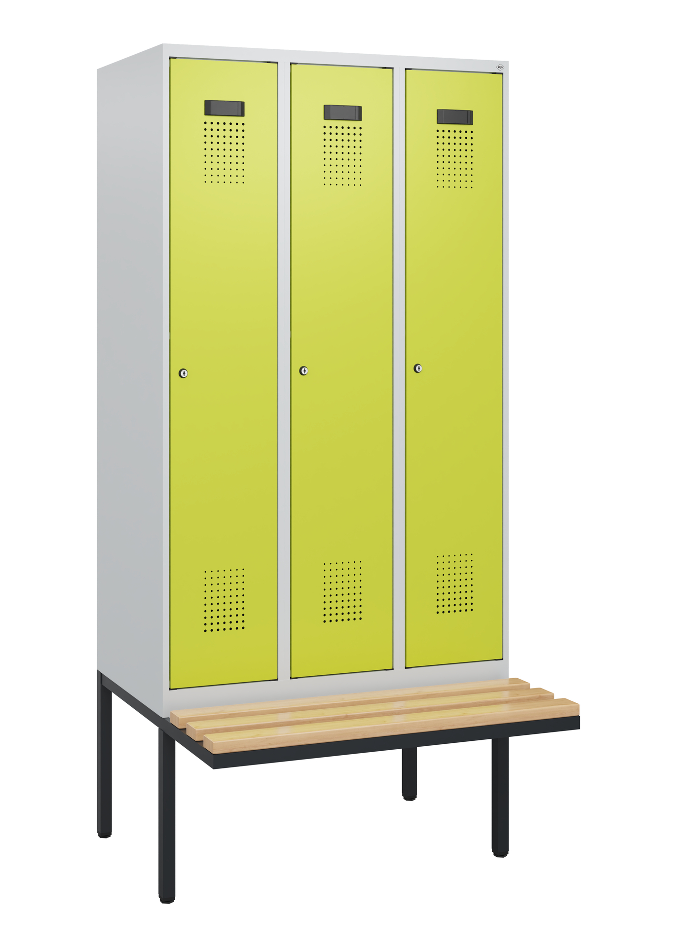 C+P Spind Evolo PLUS, Bank, 3 Abteile, 1950x900x81
