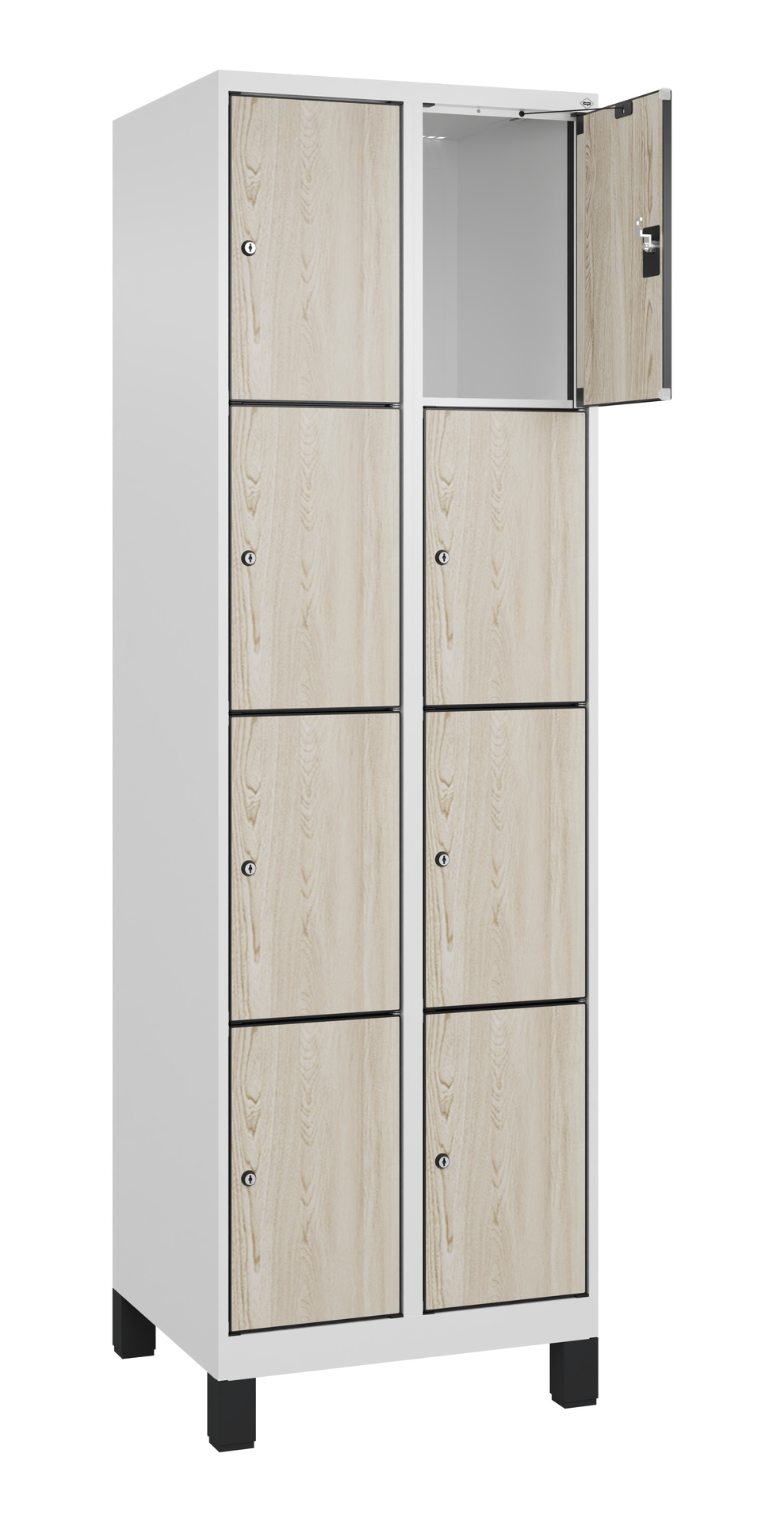 C+P Schlie�fachschrank Evolo PLUS, F��e, 8 F�cher, 1950x600x500mm