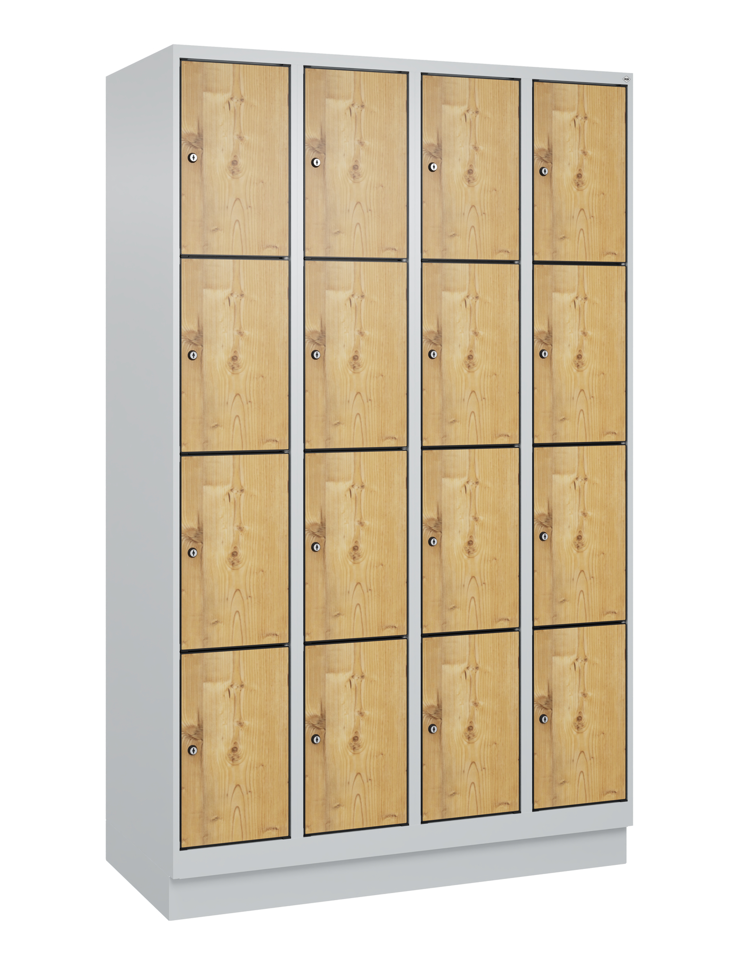 C+P Schlie�fachschrank Evolo PLUS, Sockel, 16 F�cher, 1950x1200x500mm