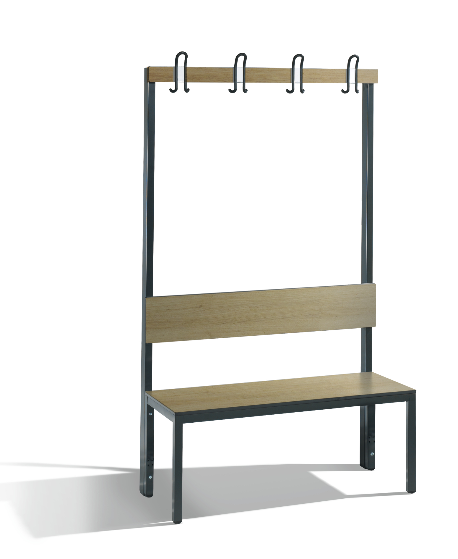 C+P Garderobenbank mit Rückenlehne, Basic Plus, H1