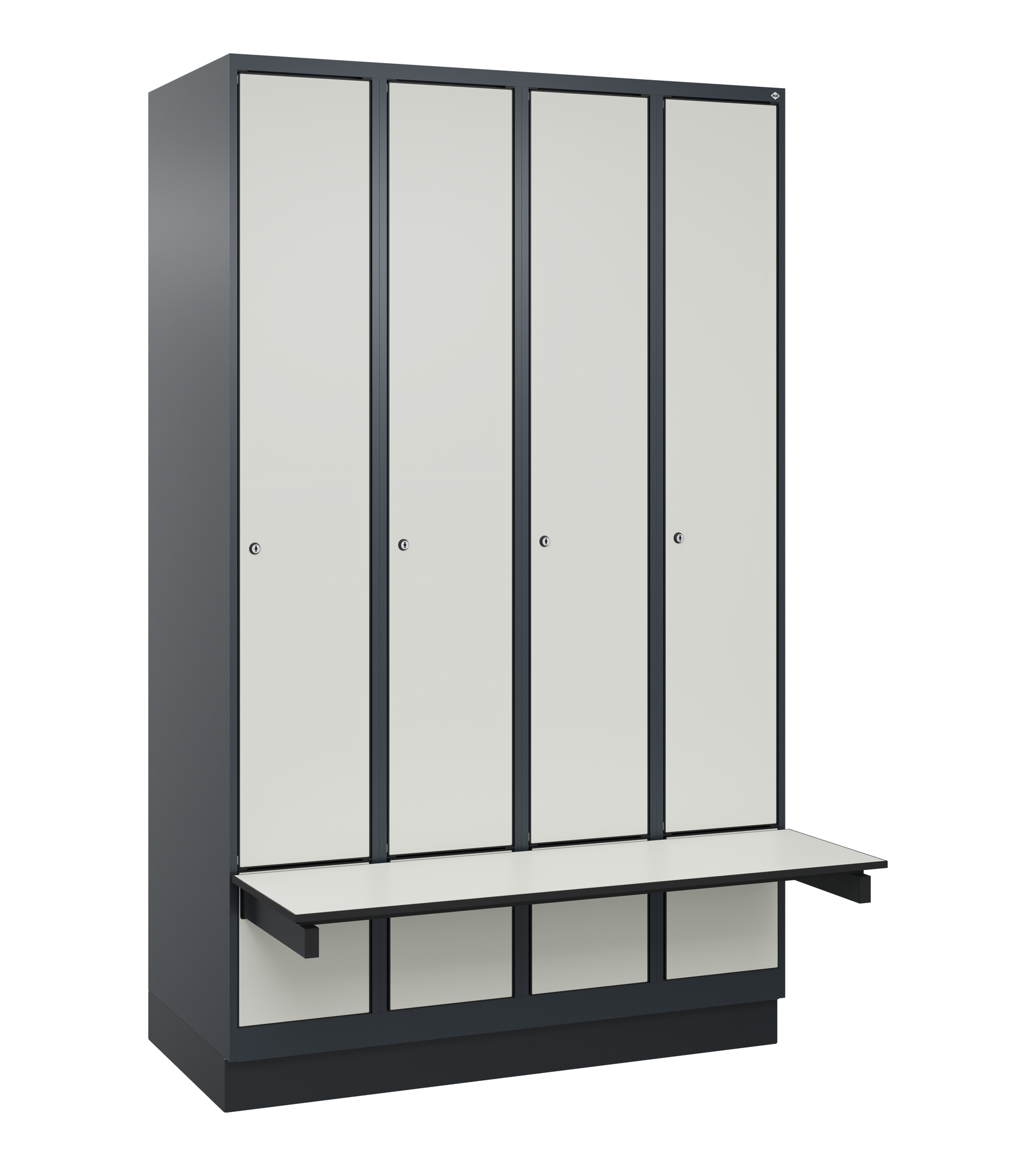 C+P Spind Evolo PLUS, Bank, 4 Abteile, 1950x1200x815mm