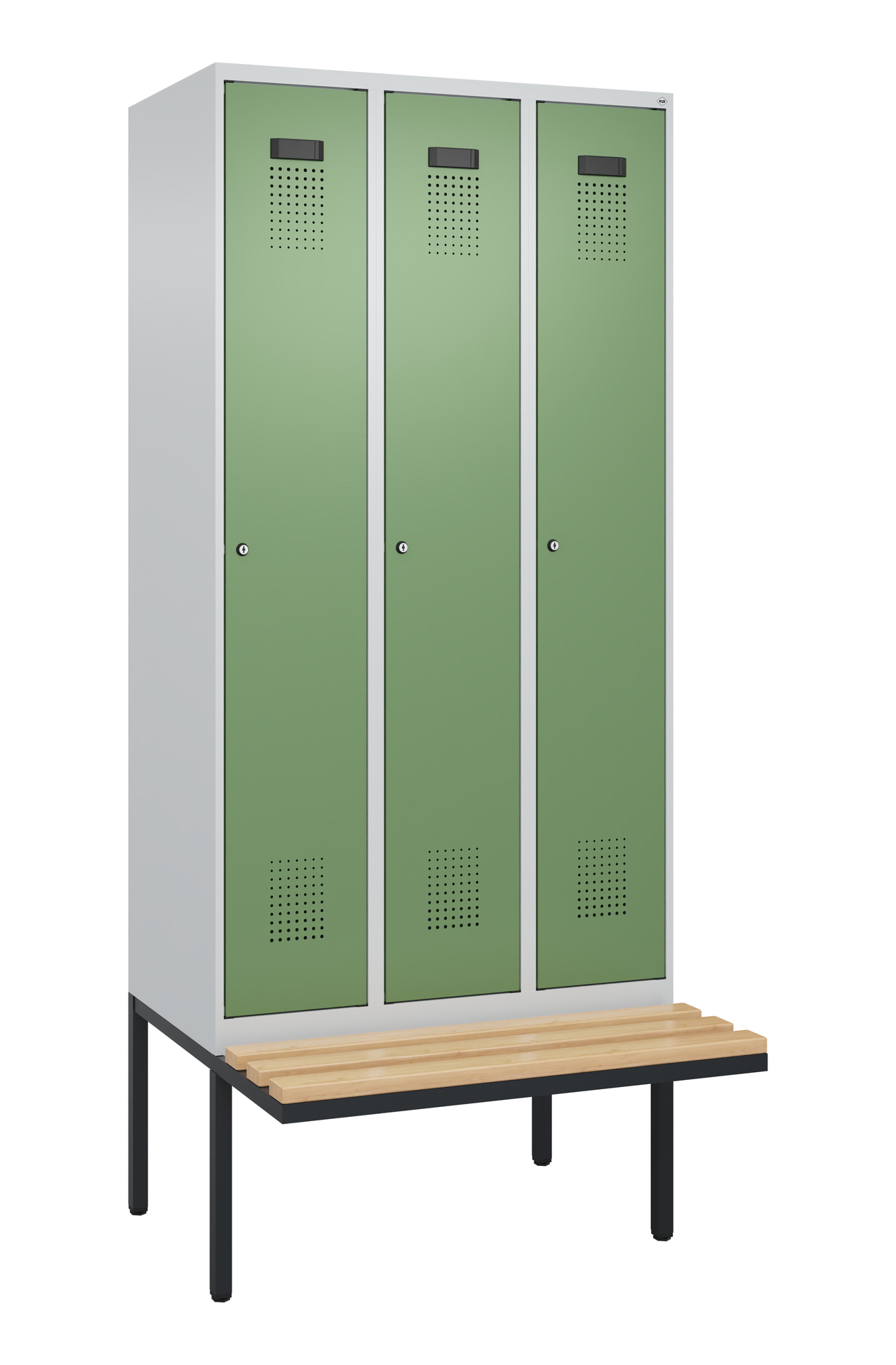 C+P Spind Evolo PLUS, Bank, 3 Abteile, 2120x900x81