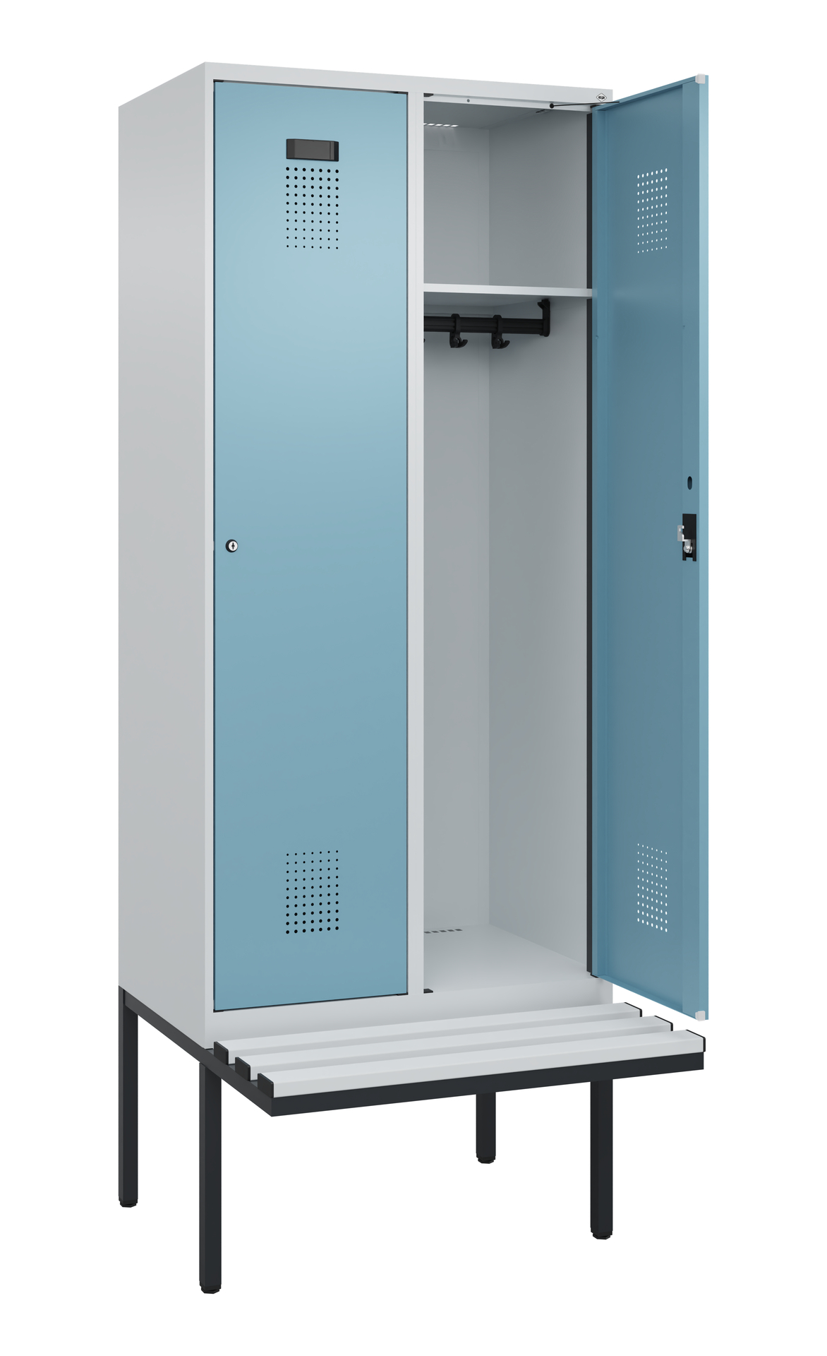 C+P Spind Evolo PLUS, Bank, 2 Abteile, 2120x800x81