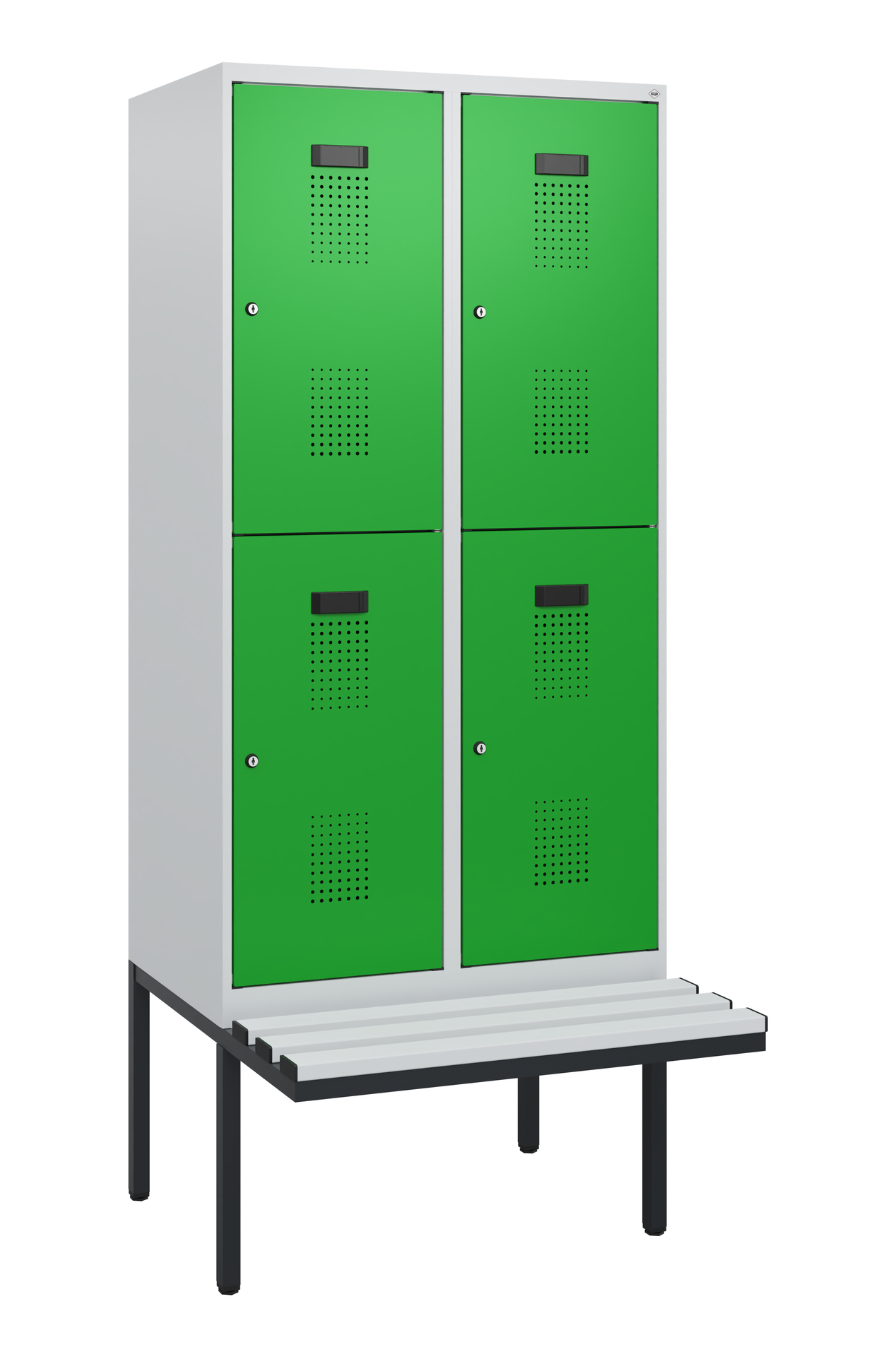 C+P Doppelstock-Spind Evolo PLUS, Bank, 4 Fächer, 