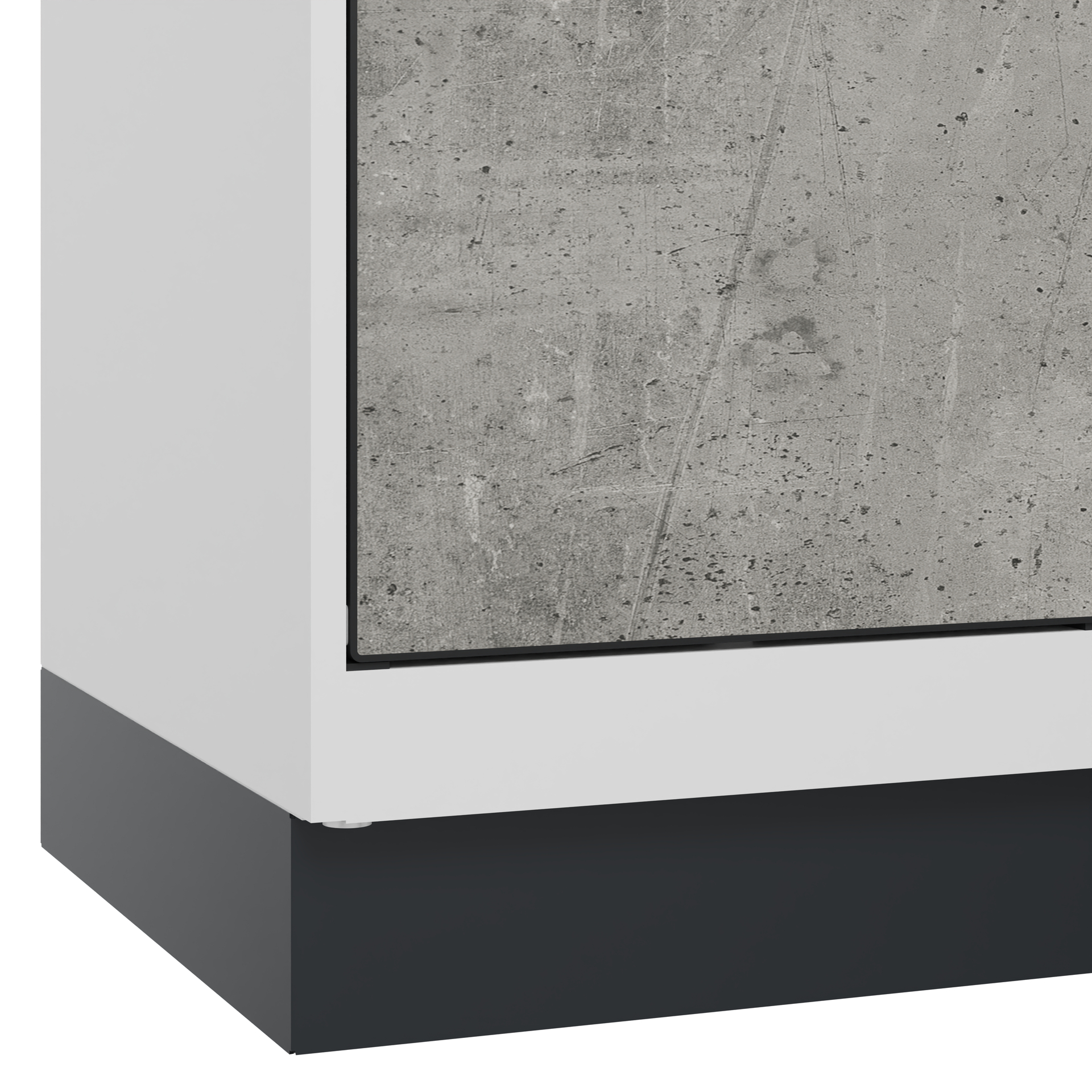 C+P Schlie�fachschrank Evolo PLUS, Sockel, 12 F�cher, 1950x1200x500mm