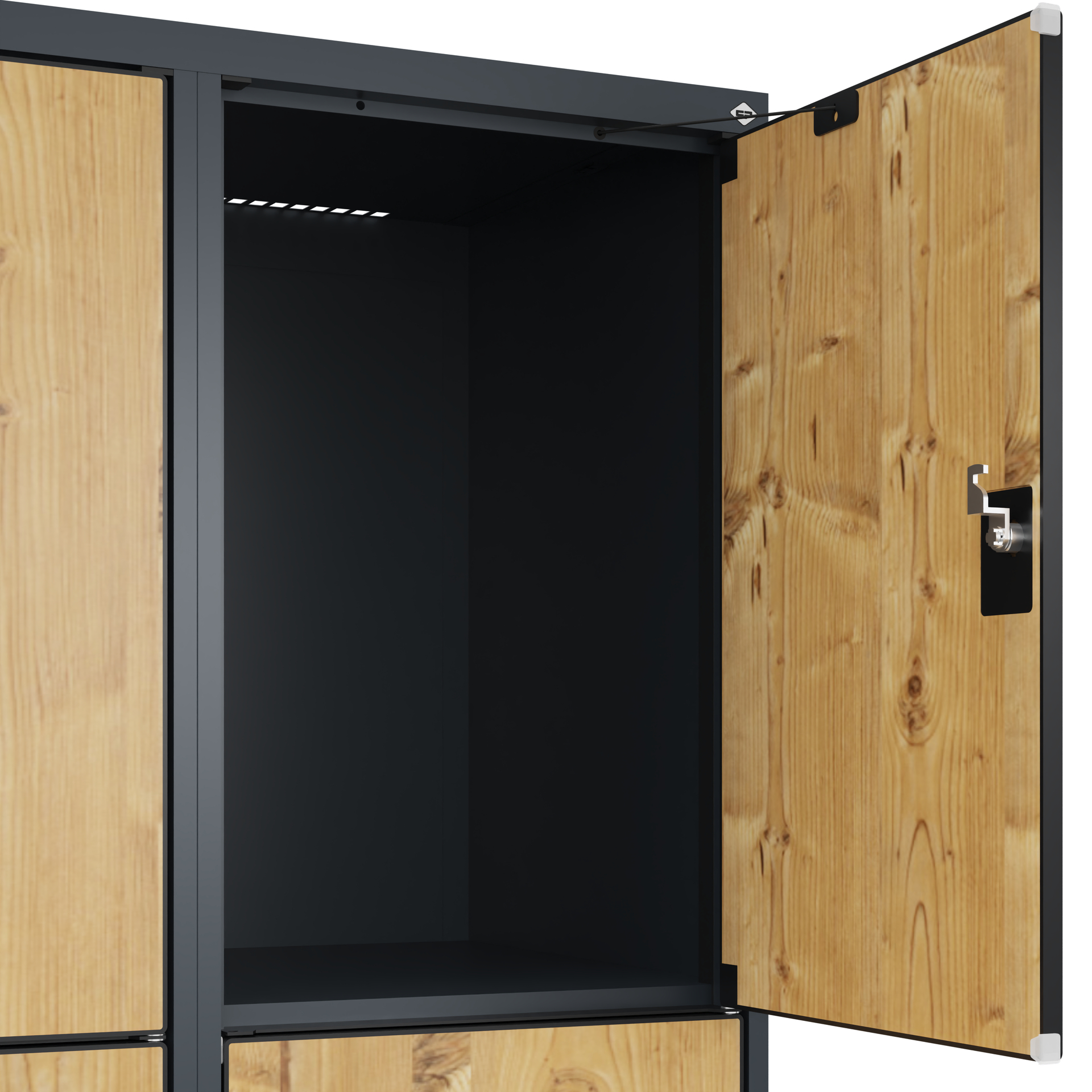 C+P Schlie�fachschrank Evolo PLUS, Sockel, 9 F�cher, 1950x1200x500mm