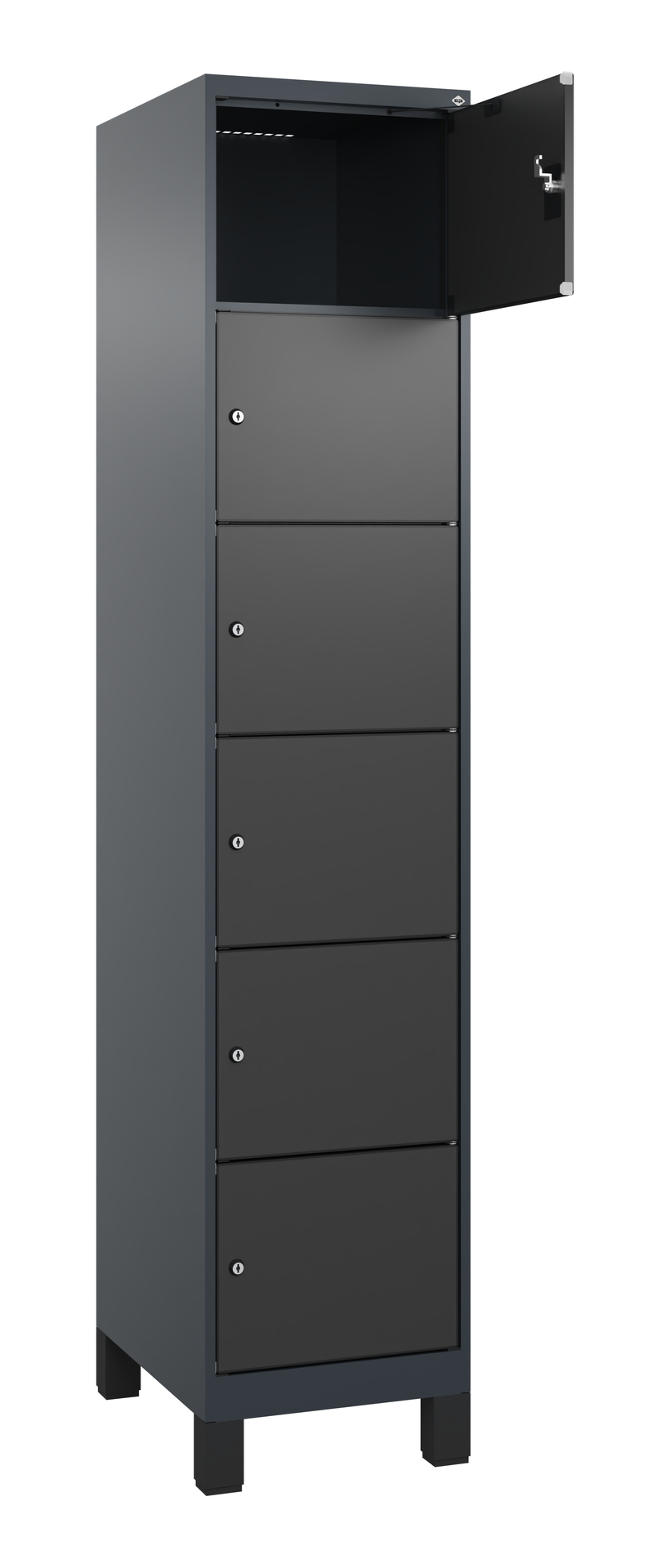 C+P Schlie�fachschrank Evolo PLUS, F��e, 6 F�cher, 1950x400x500mm
