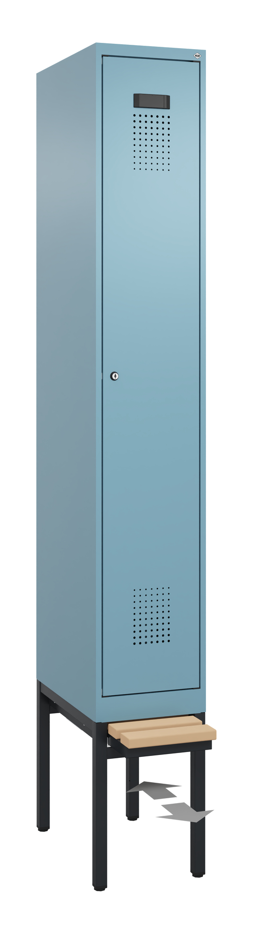 C+P Spind Evolo PLUS, Bank, 1 Abteil, 2120x300x815mm