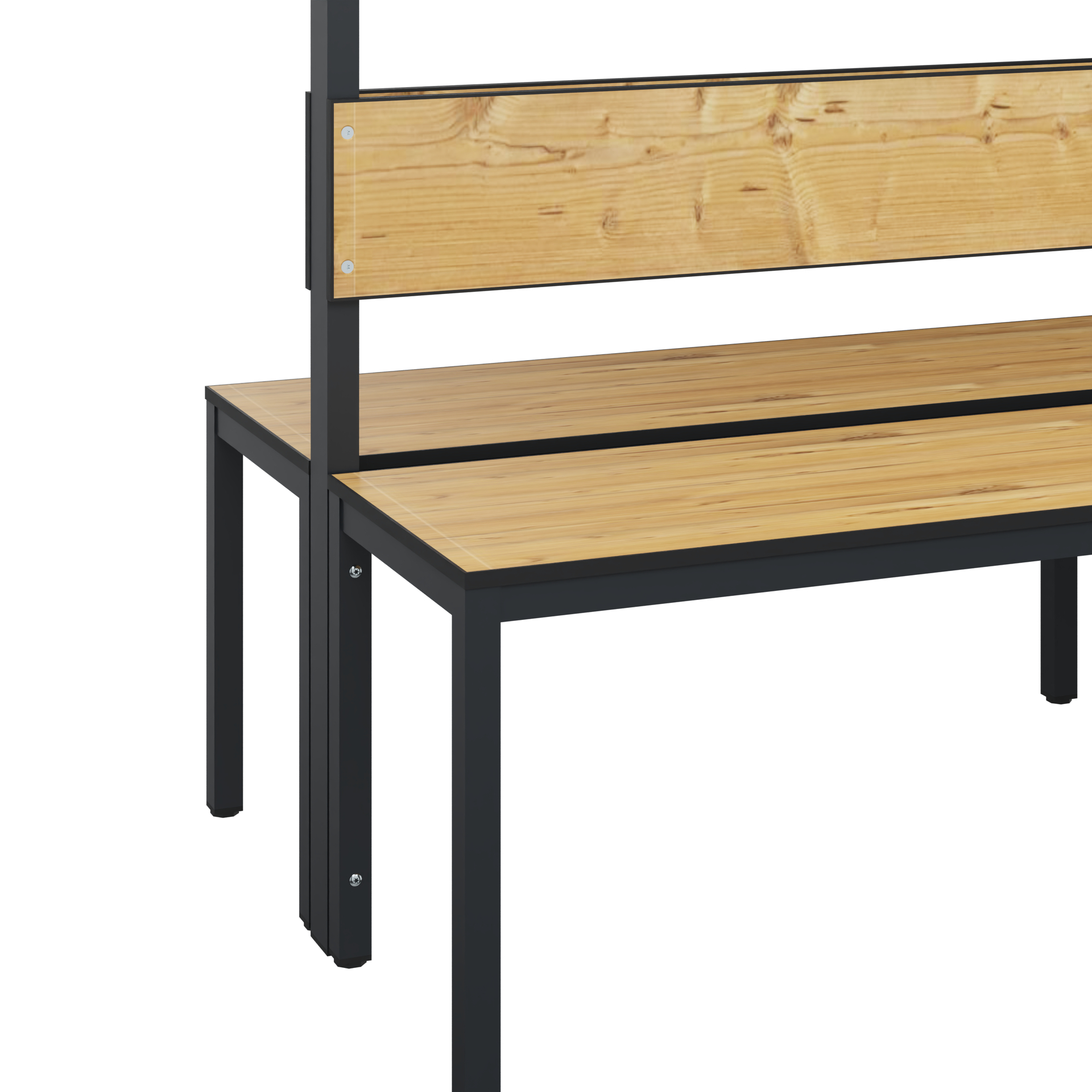 C+P Garderobenbank Solid HPL, 1716x2000x770mm, 7021/VK039