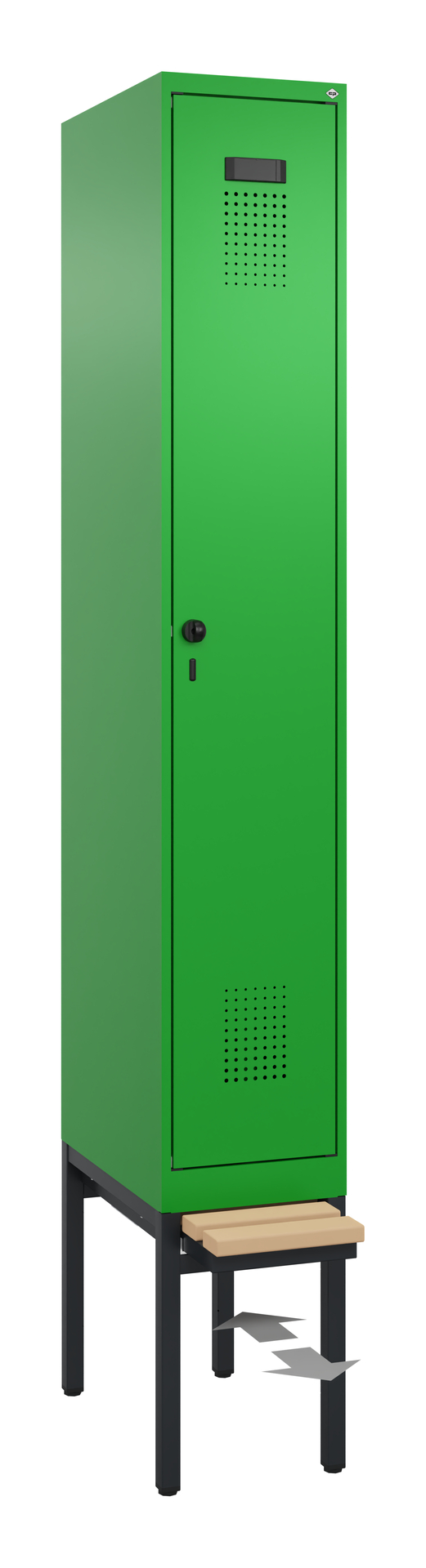 C+P Spind Evolo PLUS, Bank, 1 Abteil, 2120x300x815mm