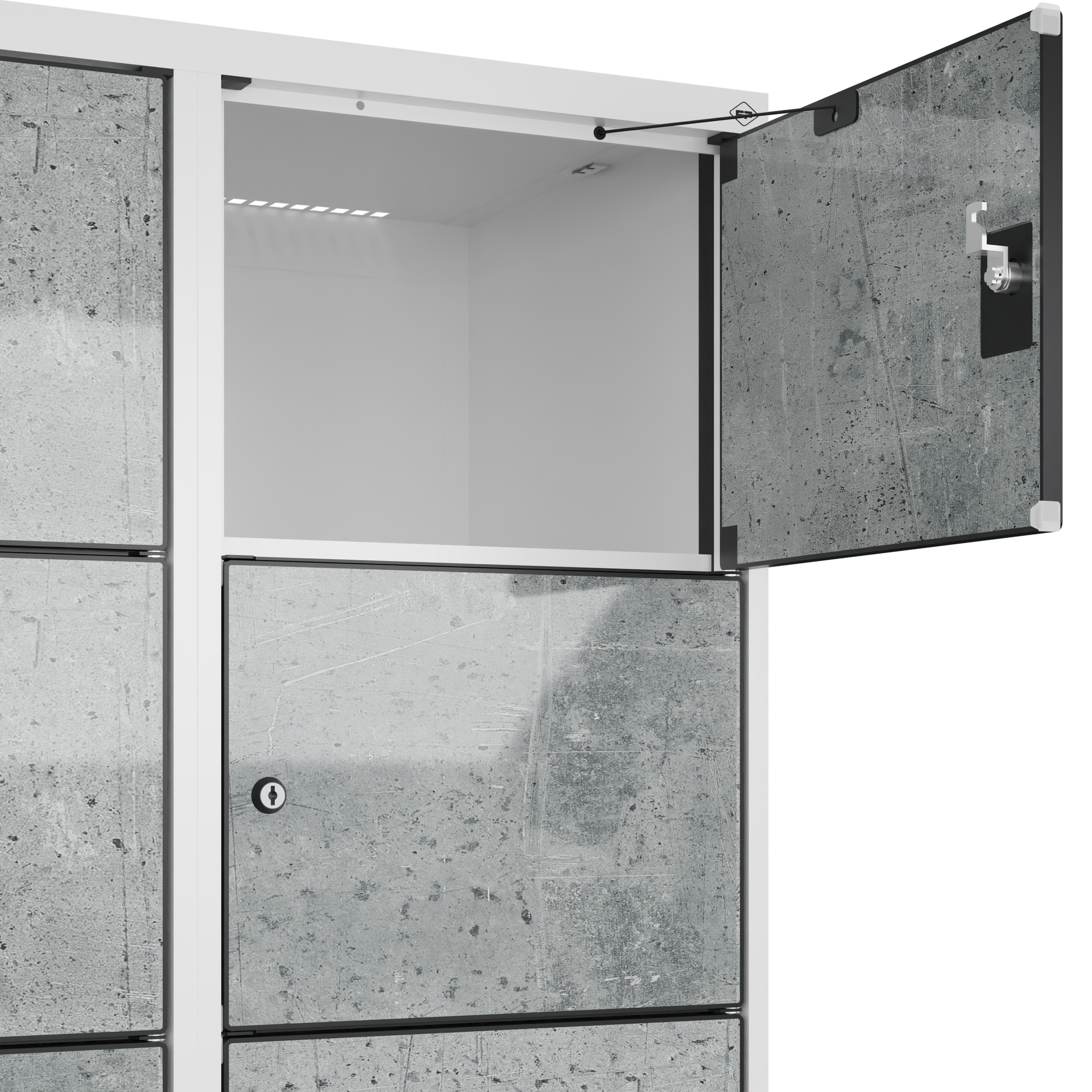 C+P Schlie�fachschrank Evolo PLUS, F��e, 18 F�cher, 1950x1200x500mm