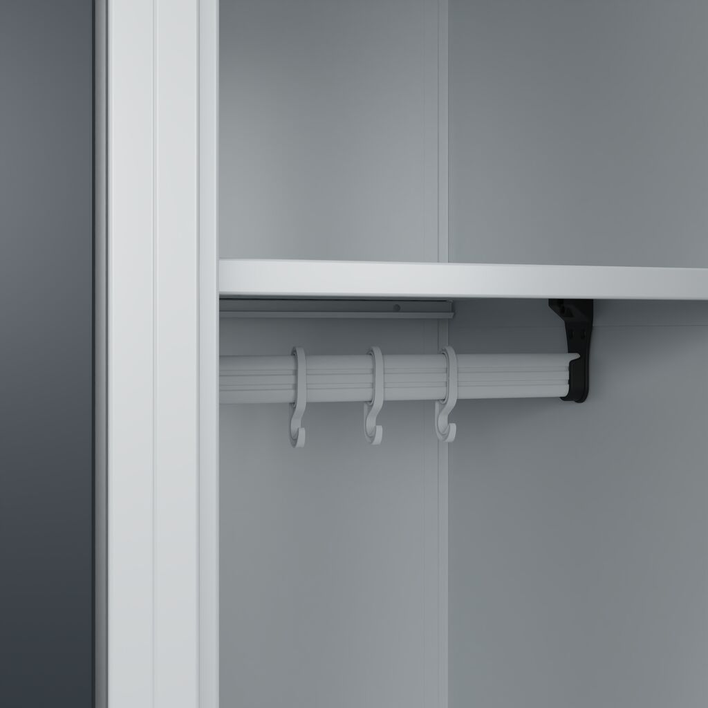 C+P Coat rail with 3 sliding hooks