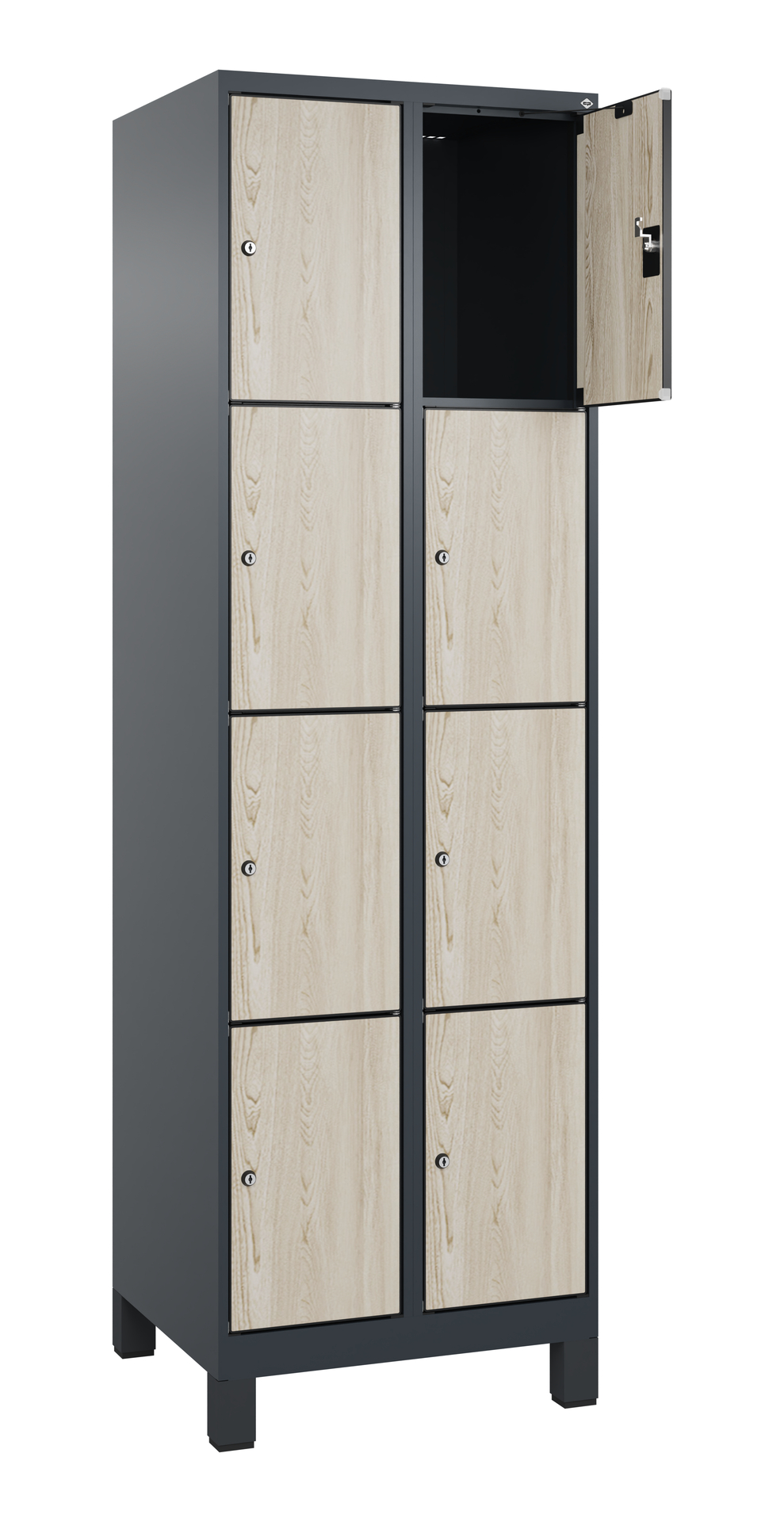 C+P Schlie�fachschrank Evolo PLUS, F��e, 8 F�cher, 1950x600x500mm