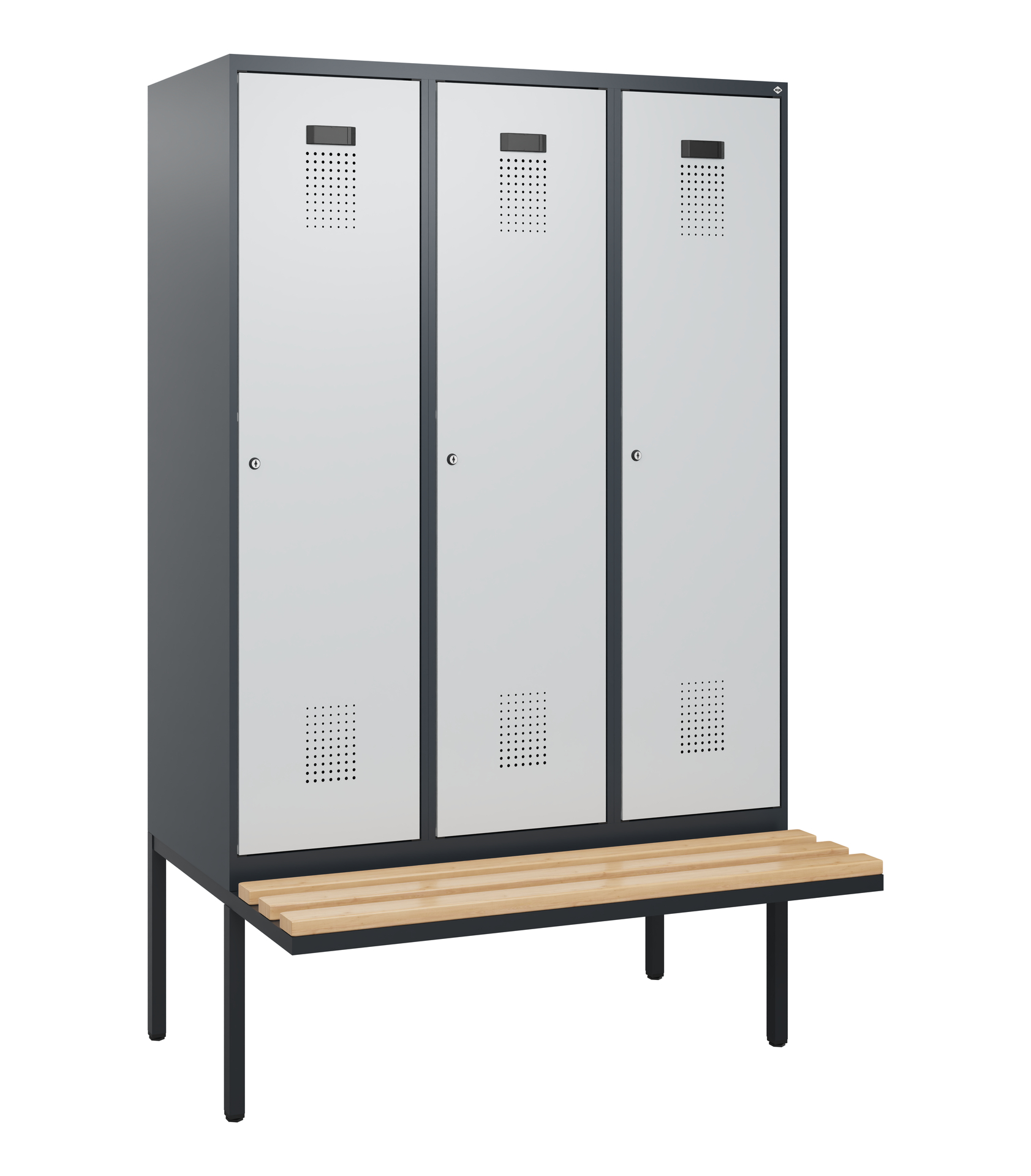 C+P Spind Evolo PLUS, Bank, 3 Abteile, 1950x1200x8