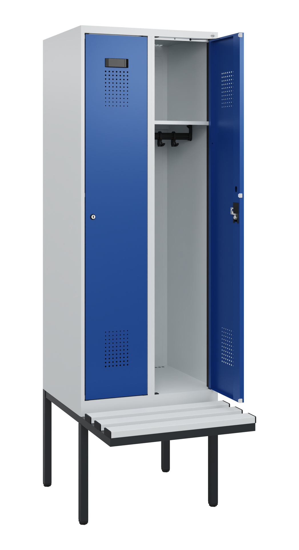 C+P Spind Evolo PLUS, Bank, 2 Abteile, 1950x600x81