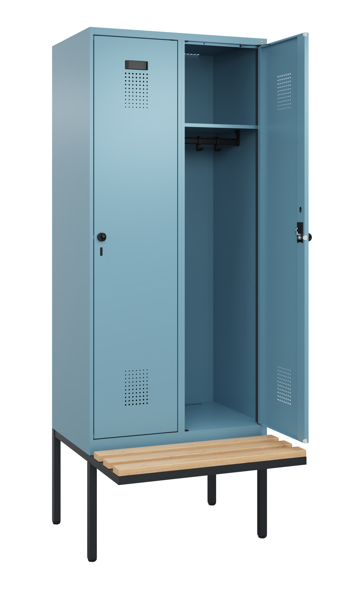 C+P Spind Evolo PLUS, Bank, 2 Abteile, 2120x800x81
