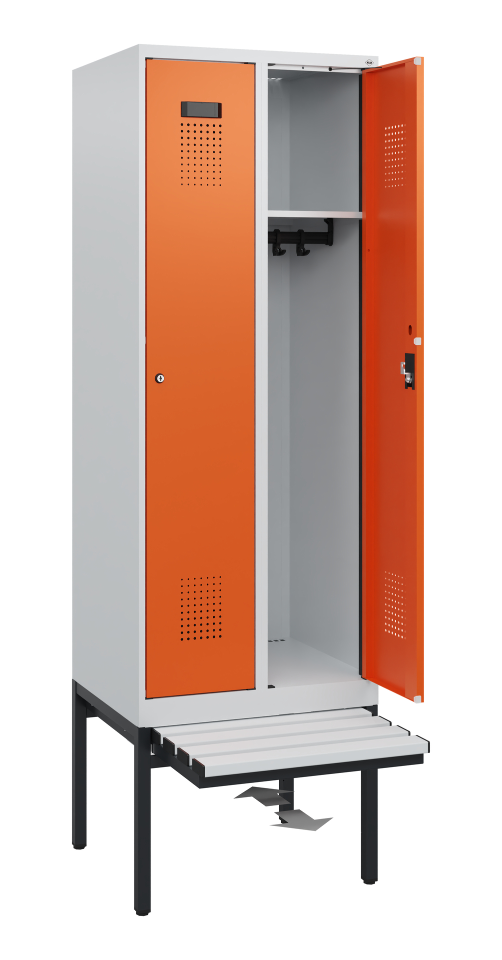 C+P Spind Evolo PLUS, Bank, 2 Abteile, 1950x600x815mm