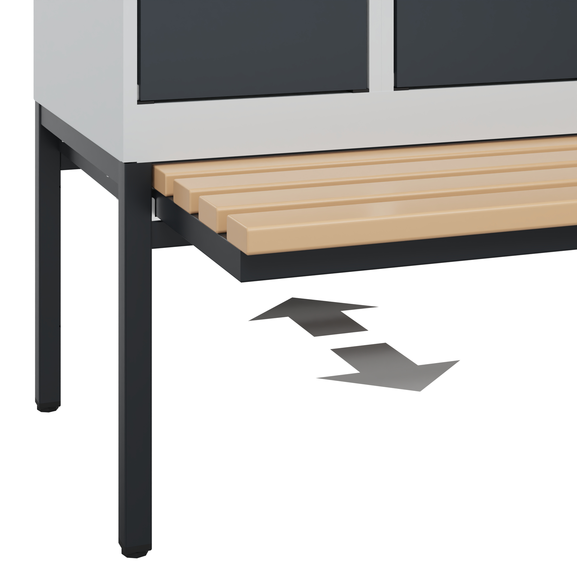 C+P Doppelstöckiger Spind Evolo PLUS, 6 Fächer, 1950x900x815mm